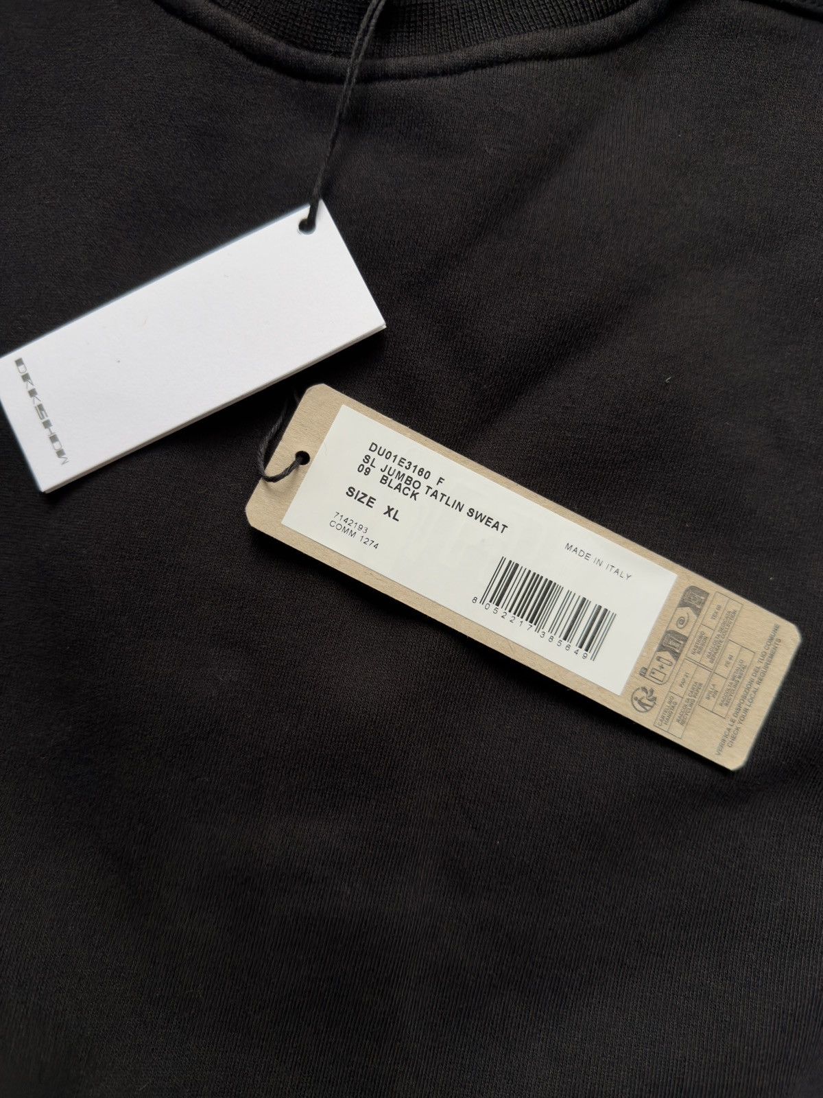Rick Owens Drkshdw SL jumbo tatlin sweatshirt Size US XL / EU 56 / 4 - 5 Thumbnail