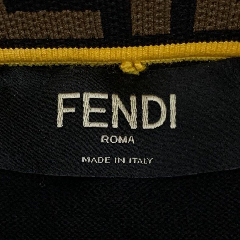 Fendi Fendi Black Logo Wool Long Sleeve Knit Sweater Size US M / EU 48-50 / 2 - 5 Thumbnail