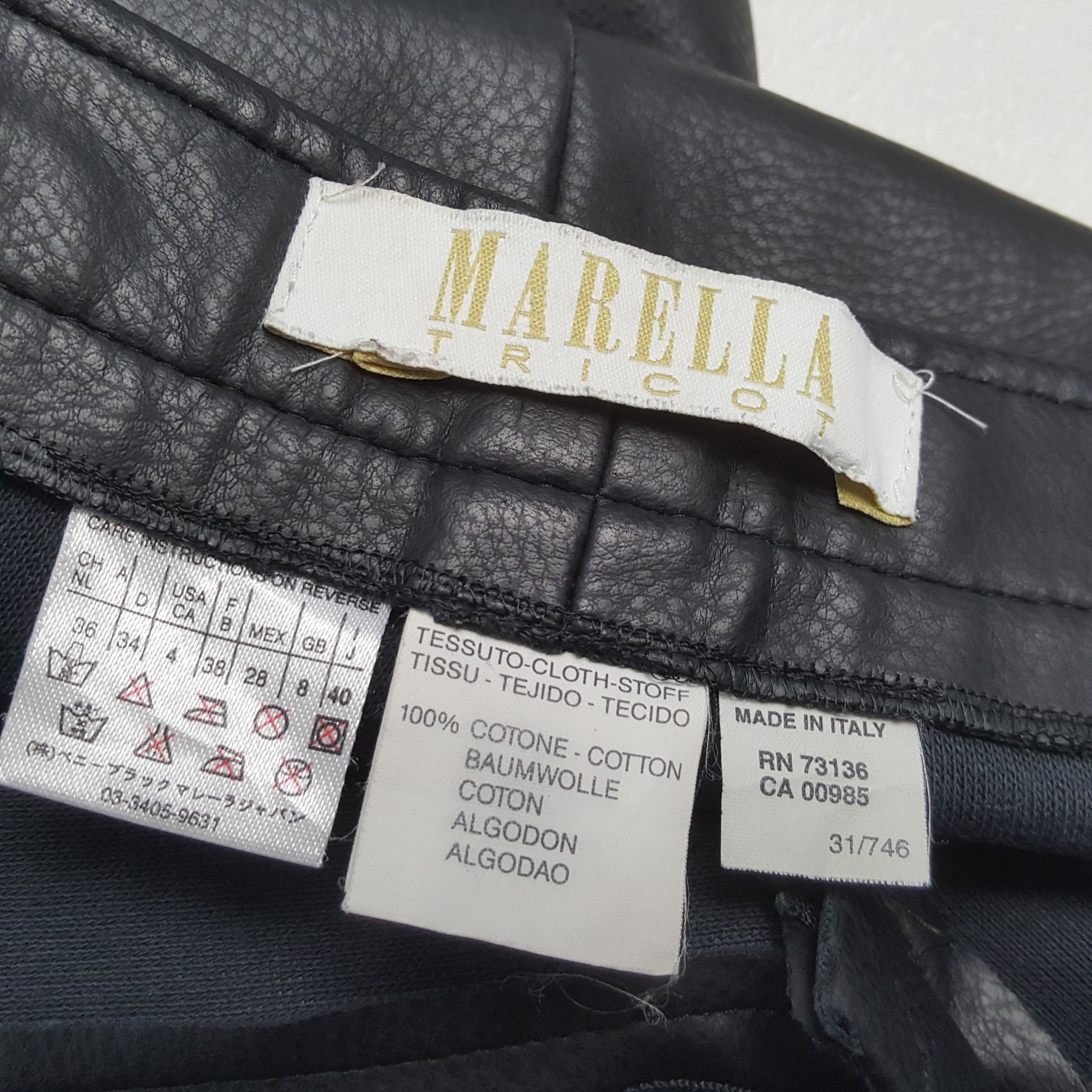Marella × Vintage Vintage MARELLA TRICOT Italian Fashion Brand Leather Pants Size 28" / US 6 / IT 42 - 14 Thumbnail