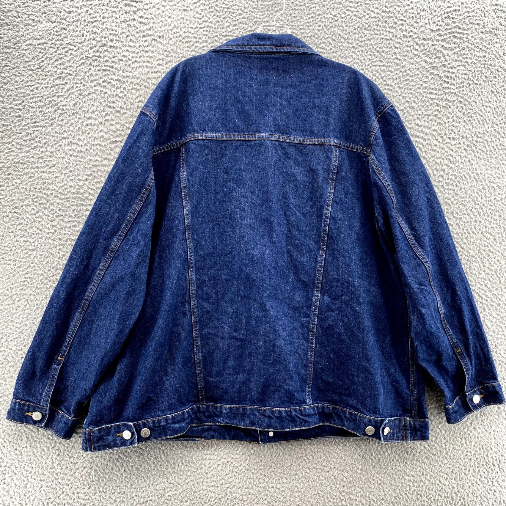 Denime VINTAGE The Drop Jean Trucker Jacket Women's 3X Denim American 90's Western Minimalist Size 40" / US 18 - 5 Thumbnail