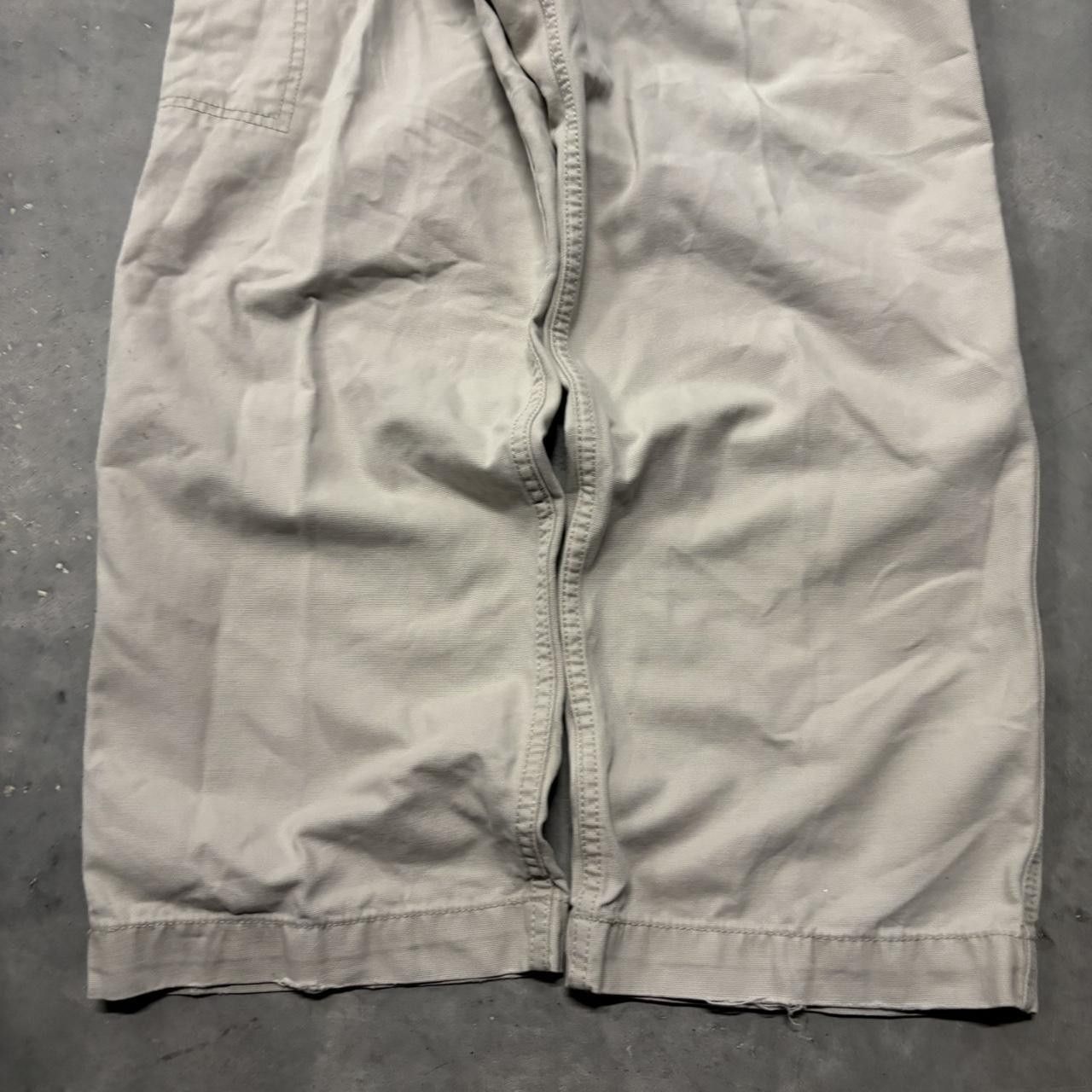 Japanese Brand × Vintage Crazy Vintage Y2K/2000s Baggy White Cream Skater Workwear Casual Pants! Size US 36 / EU 52 - 6 Thumbnail