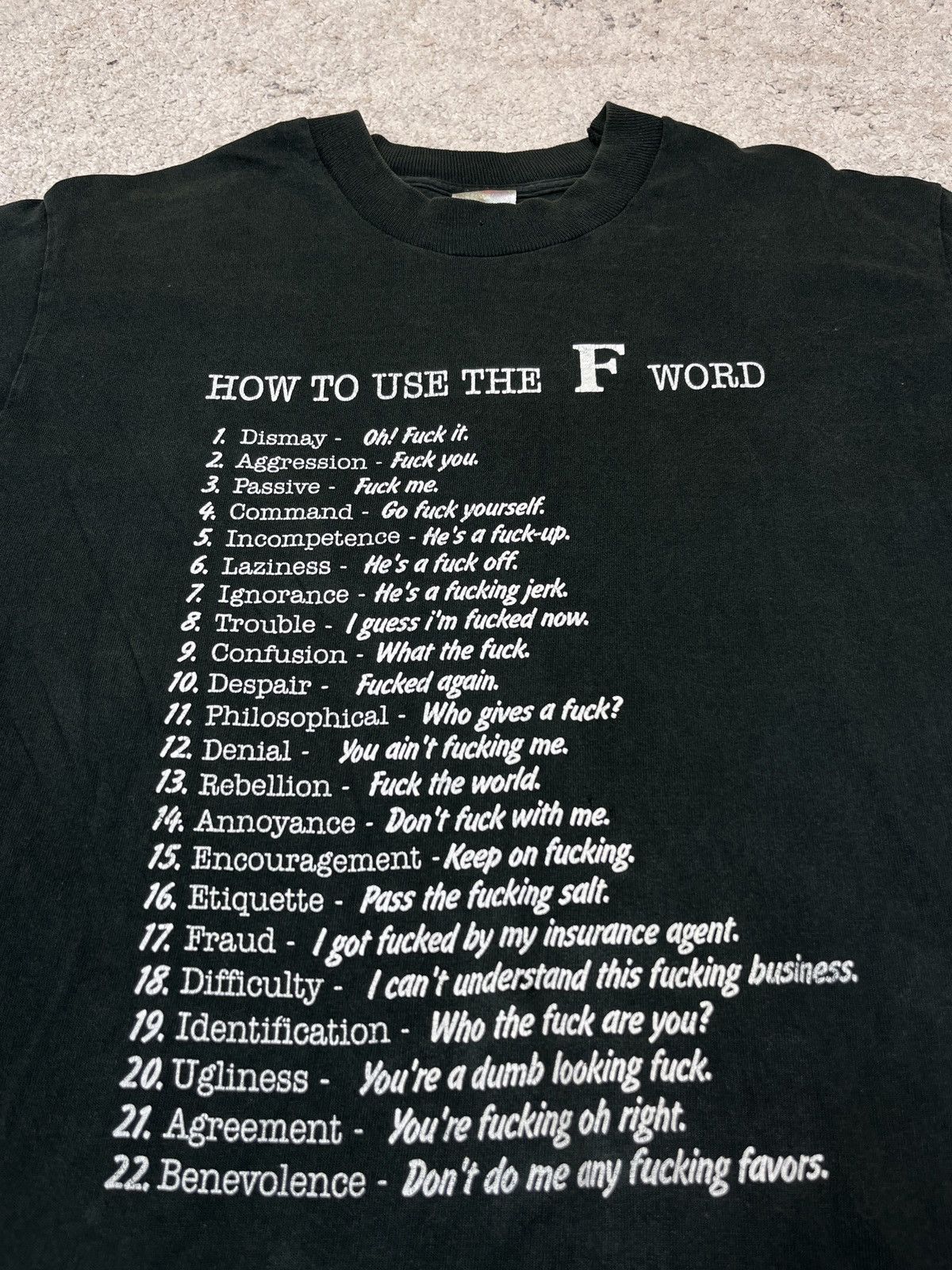 Vintage 1990s HOW TO USE F WORD - RARE FADED VINTAGE TEE - 855 Size US M / EU 48-50 / 2 - 3 Thumbnail