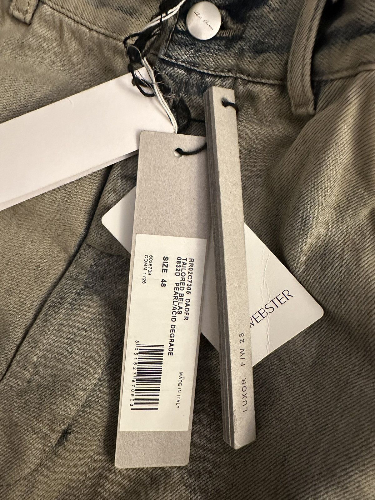 Rick Owens LUXOR Tailored Belas Acid Degrade Jeans, size 48 Size US 32 / EU 48 - 18 Thumbnail