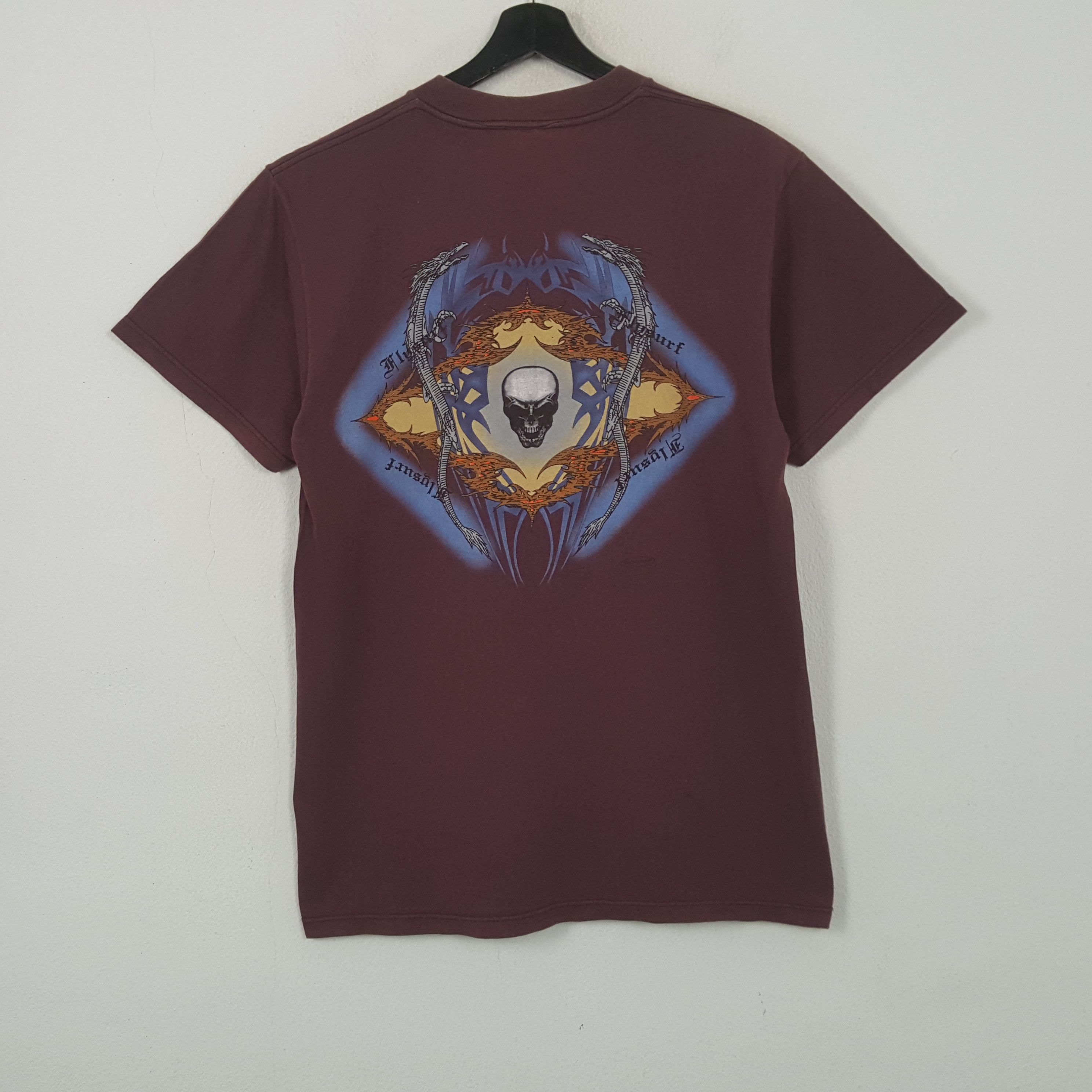 Tultex Skull Design Surfing Vintage Tshirt RR7 Size US M / EU 48-50 / 2 - 1 Thumbnail