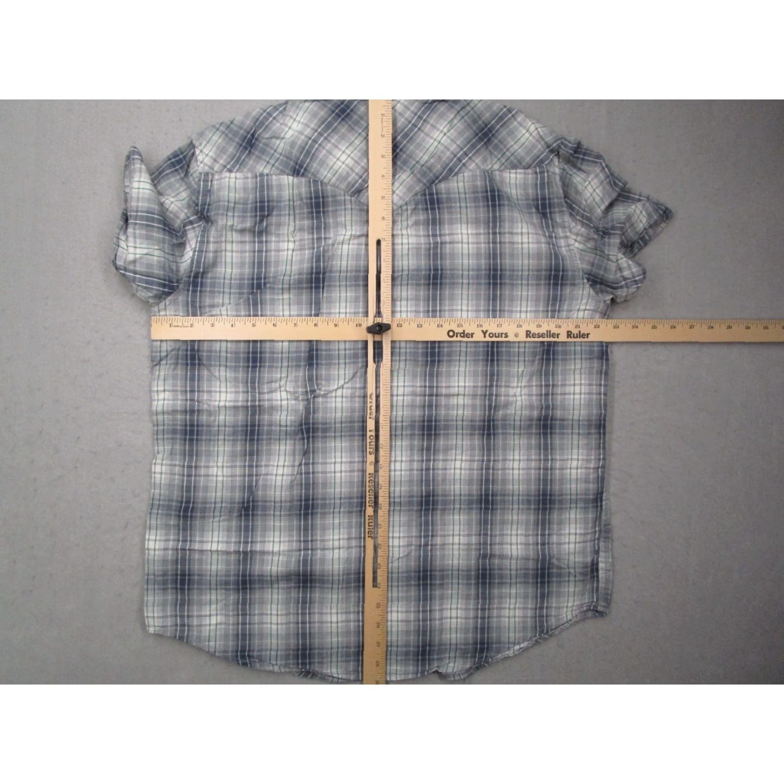 Levi's VINTAGE Levis Shirt Mens Large Blue Plaid Button Up Pearl Snaps Work Rancher Rodeo Logo Size US L / EU 52-54 / 3 - 4 Thumbnail