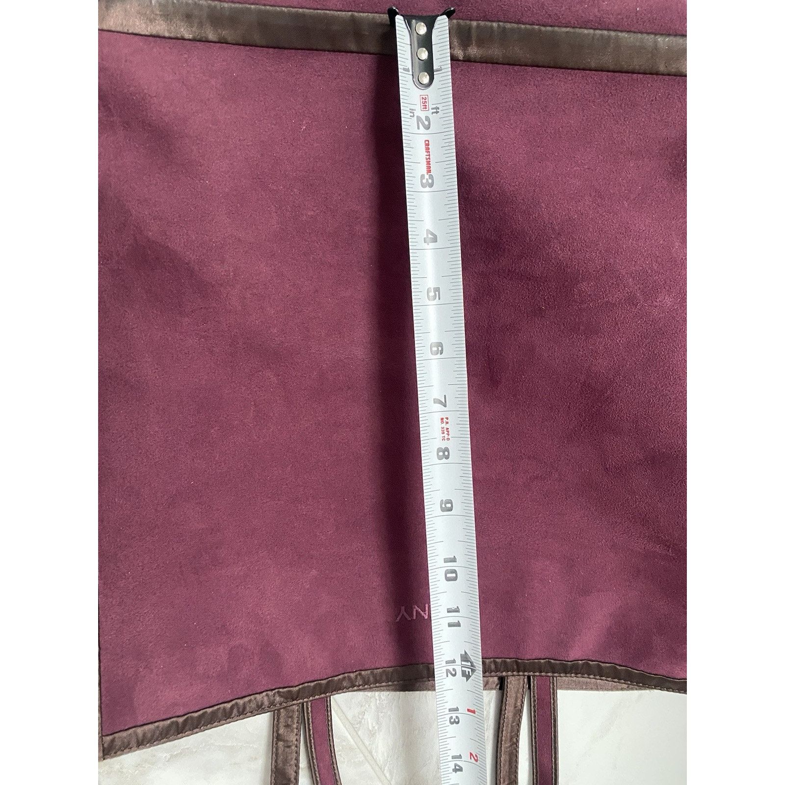 DKNY Vintage DKNY Tote Bag Velour Velvet Burgundy Reversible Size ONE SIZE - 13 Thumbnail