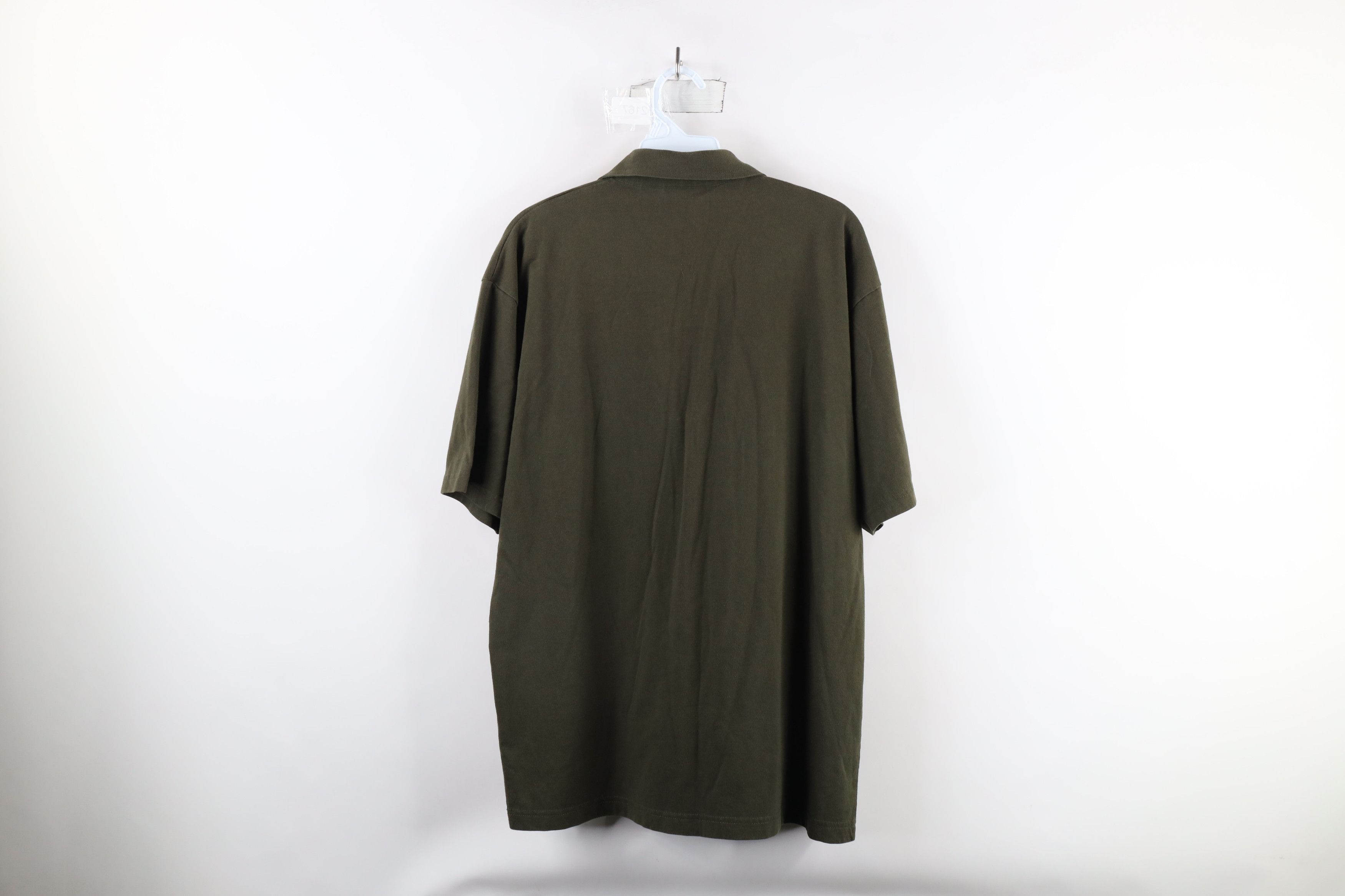 Vintage Vintage 90s Streetwear Blank Collared Golf Polo Shirt Green Size US M / EU 48-50 / 2 - 7 Thumbnail