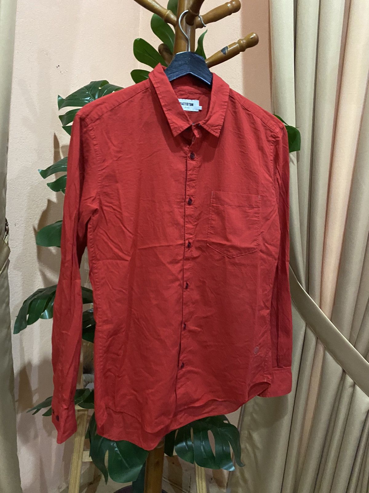 FACTOTUM VINTAGE FACTOTUM RED SHIRT MADE IN JAPAN 90S COTTON-WOOL Size US S / EU 44-46 / 1 - 4 Thumbnail