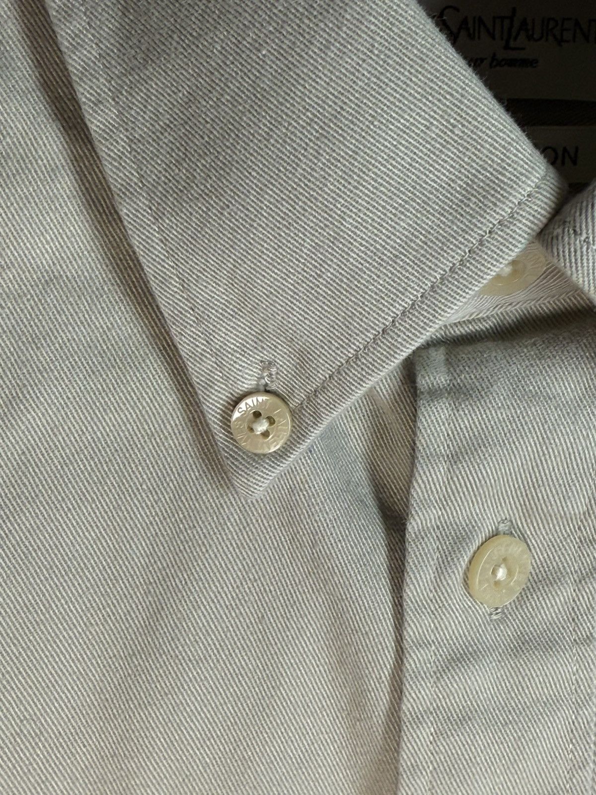 Yves Saint Laurent Beige YSL Shirt Short Sleeve Button Up Collar Vintage Y2K Size US M / EU 48-50 / 2 - 11 Thumbnail