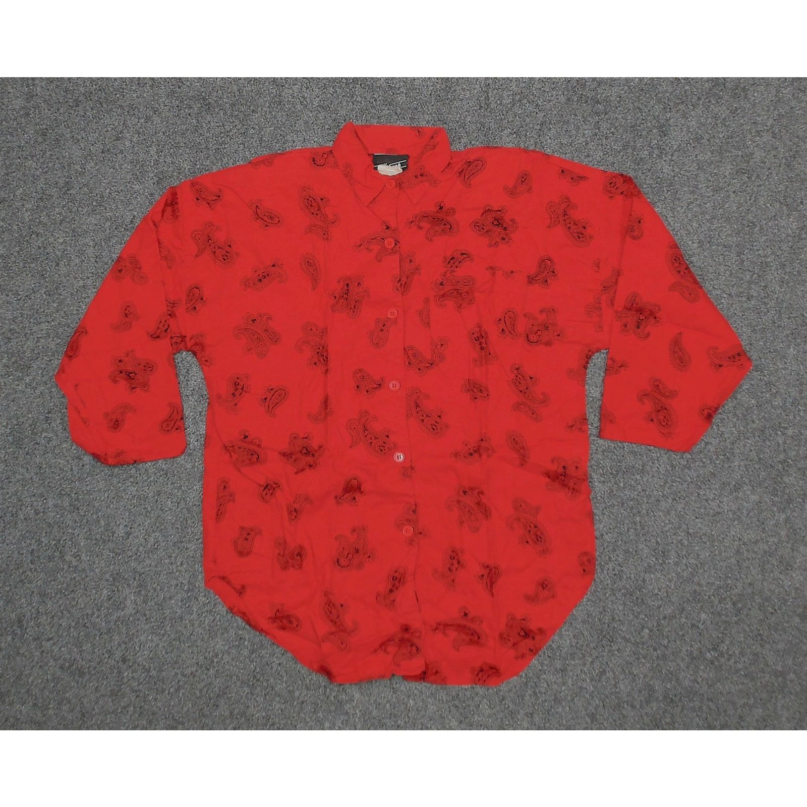 Vintage Vintage 1980s Drop Shoulder Paisley Tunic Shirt L Size L / US 10 / IT 46 - 3 Thumbnail