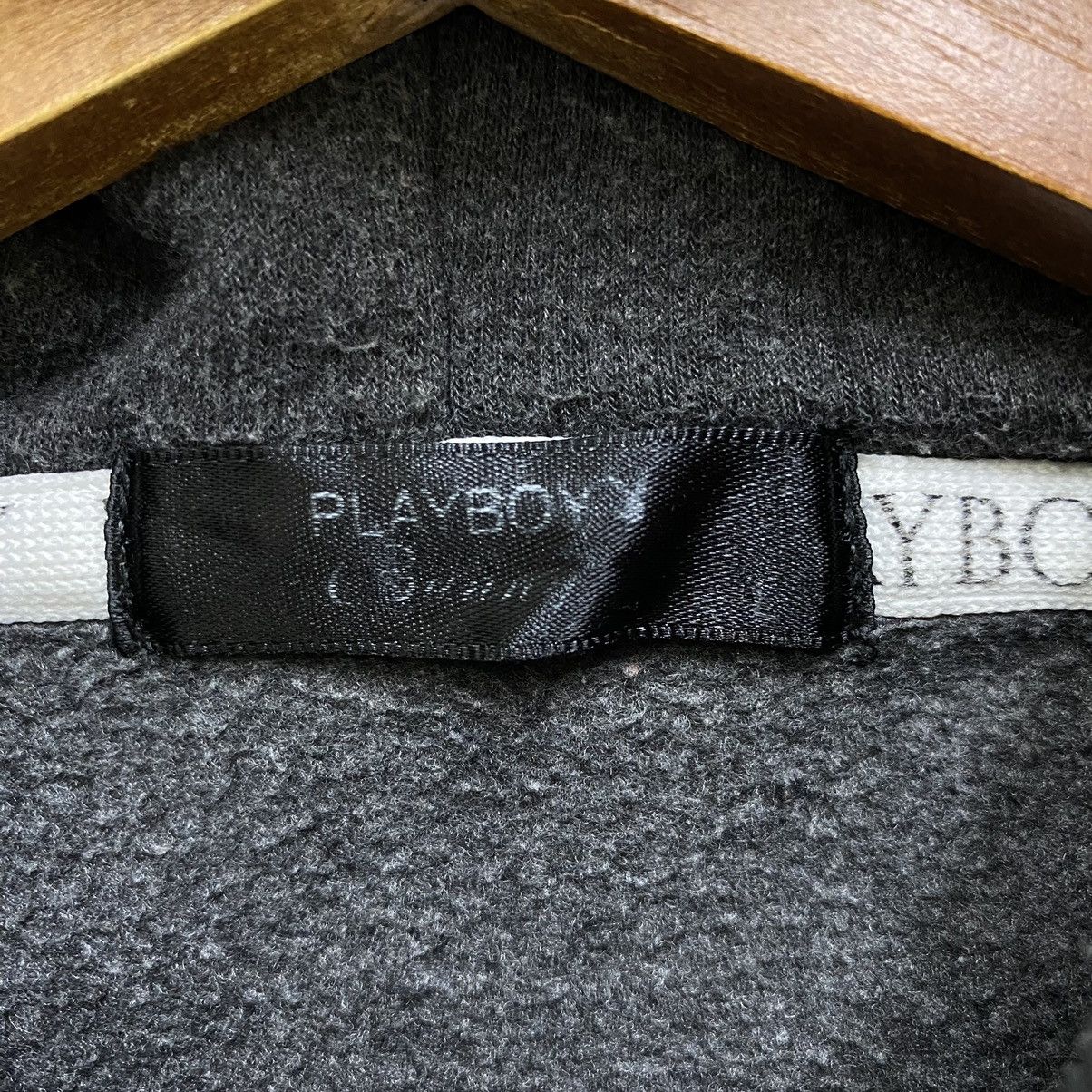 Playboy Vintage Playboy Monogram Tape Hoodie Full Zip Dark Grey L Size US L / EU 52-54 / 3 - 7 Thumbnail