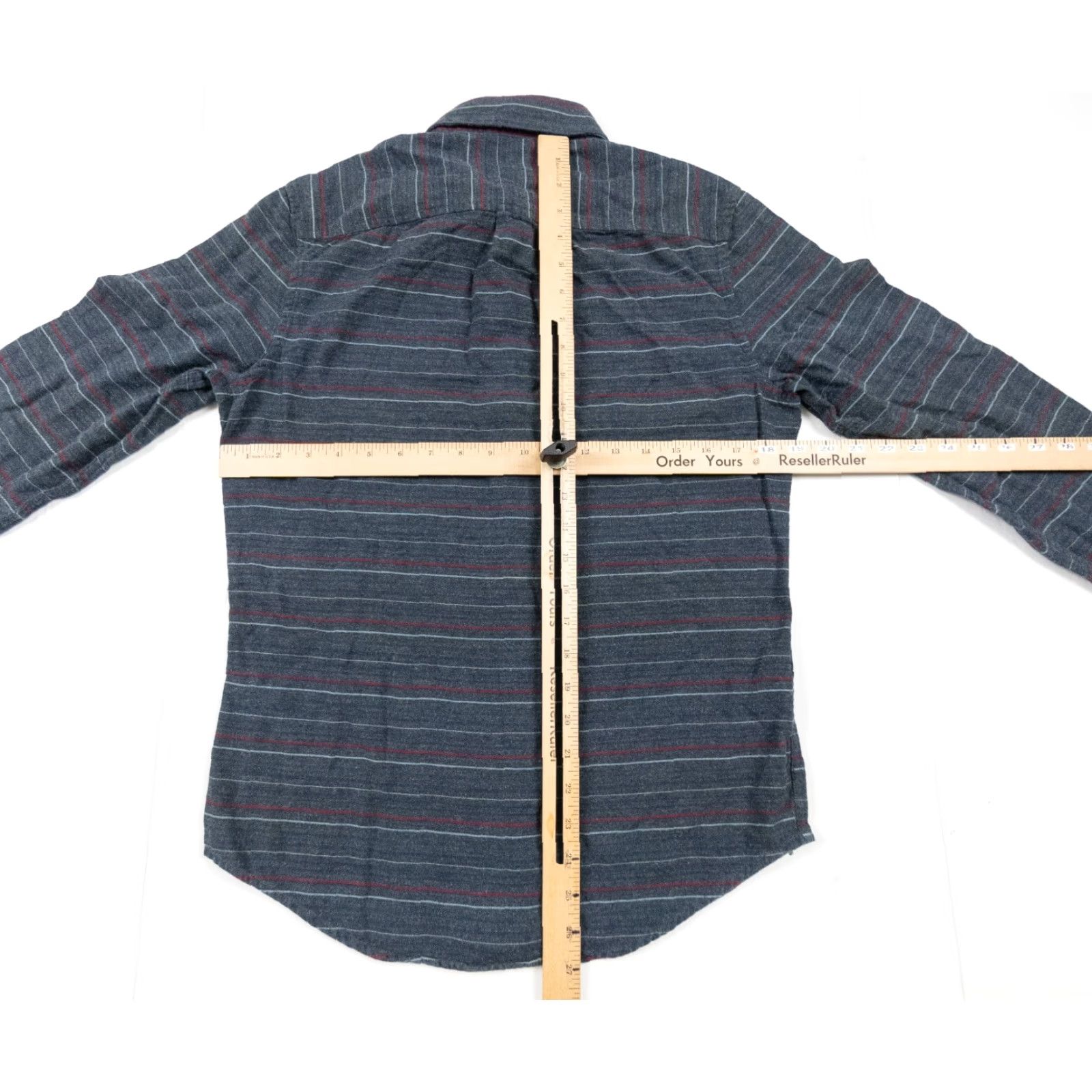 Original Penguin VINTAGE Penguin Men’s Button-Up Shirt Long Sleeve Striped Cotton Casual Business Slim Fit Adult Small Gray Size US S / EU 44-46 / 1 - 7 Thumbnail