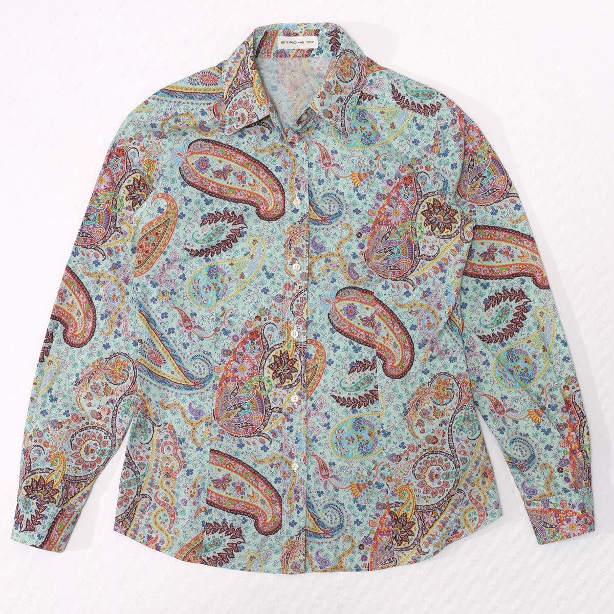Etro Etro Printed Flowers Floral Shirt Aquamarine Size M / US 6-8 / IT 42-44 - 1 Thumbnail