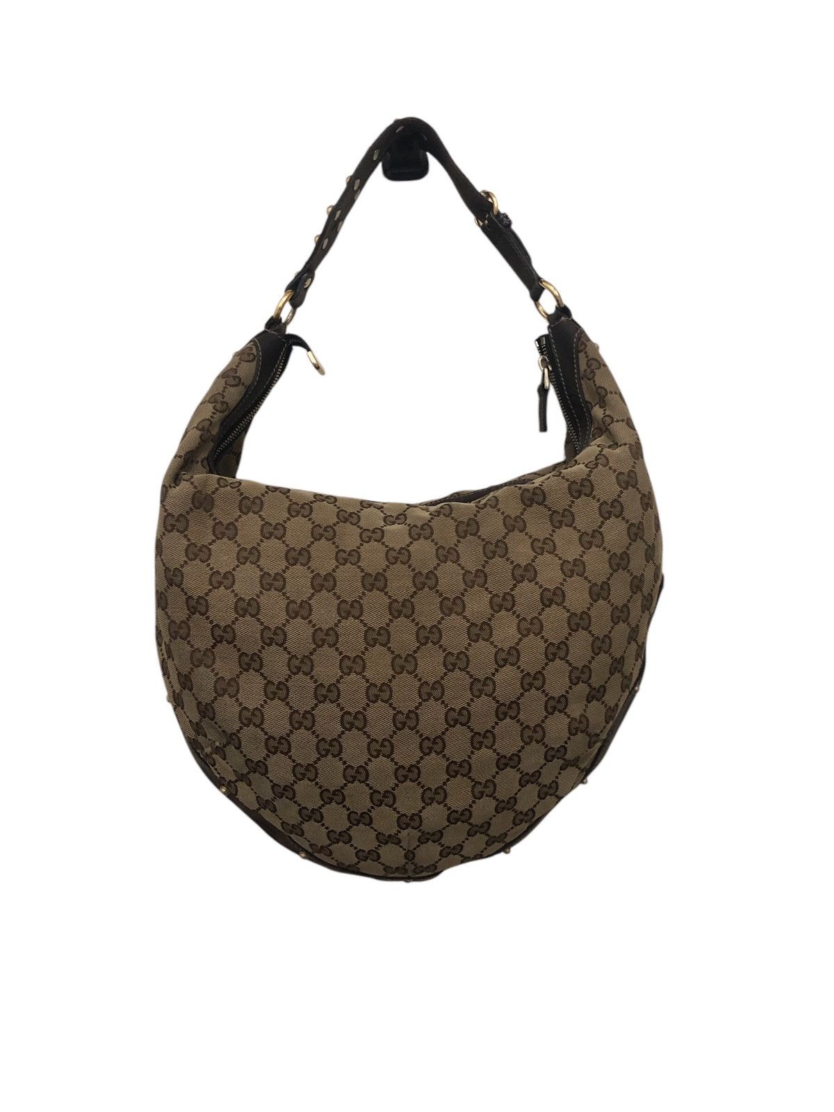 Gucci Gucci Monogram Biba Hobo Dark Brown Shoulder Bag Size ONE SIZE - 2 Thumbnail