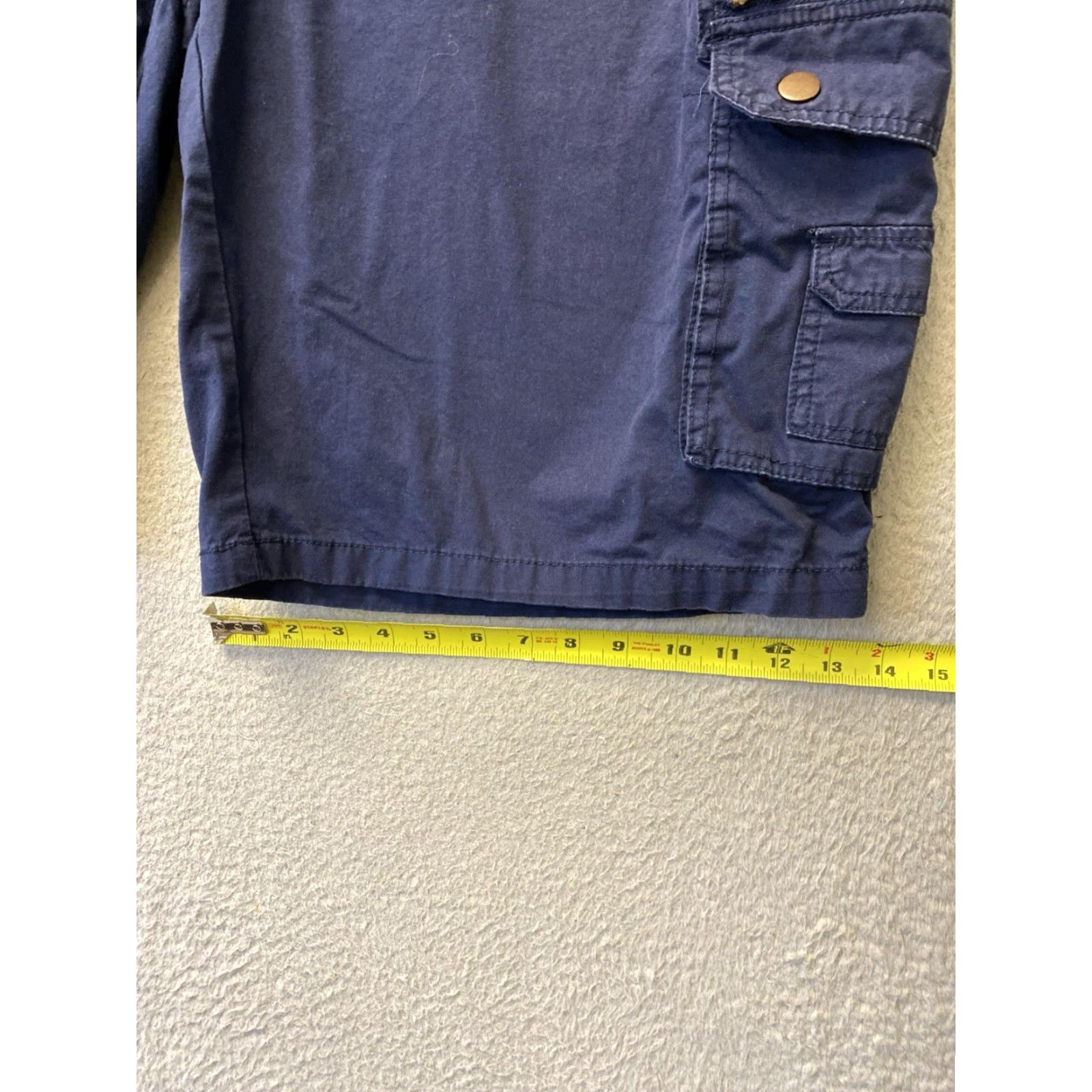 Vintage Linea Uomo Men's Cargo Shorts Blue Size 46 Cotton Casual Travel Pockets 12in Inseam Men Size US 30 / EU 46 - 7 Thumbnail