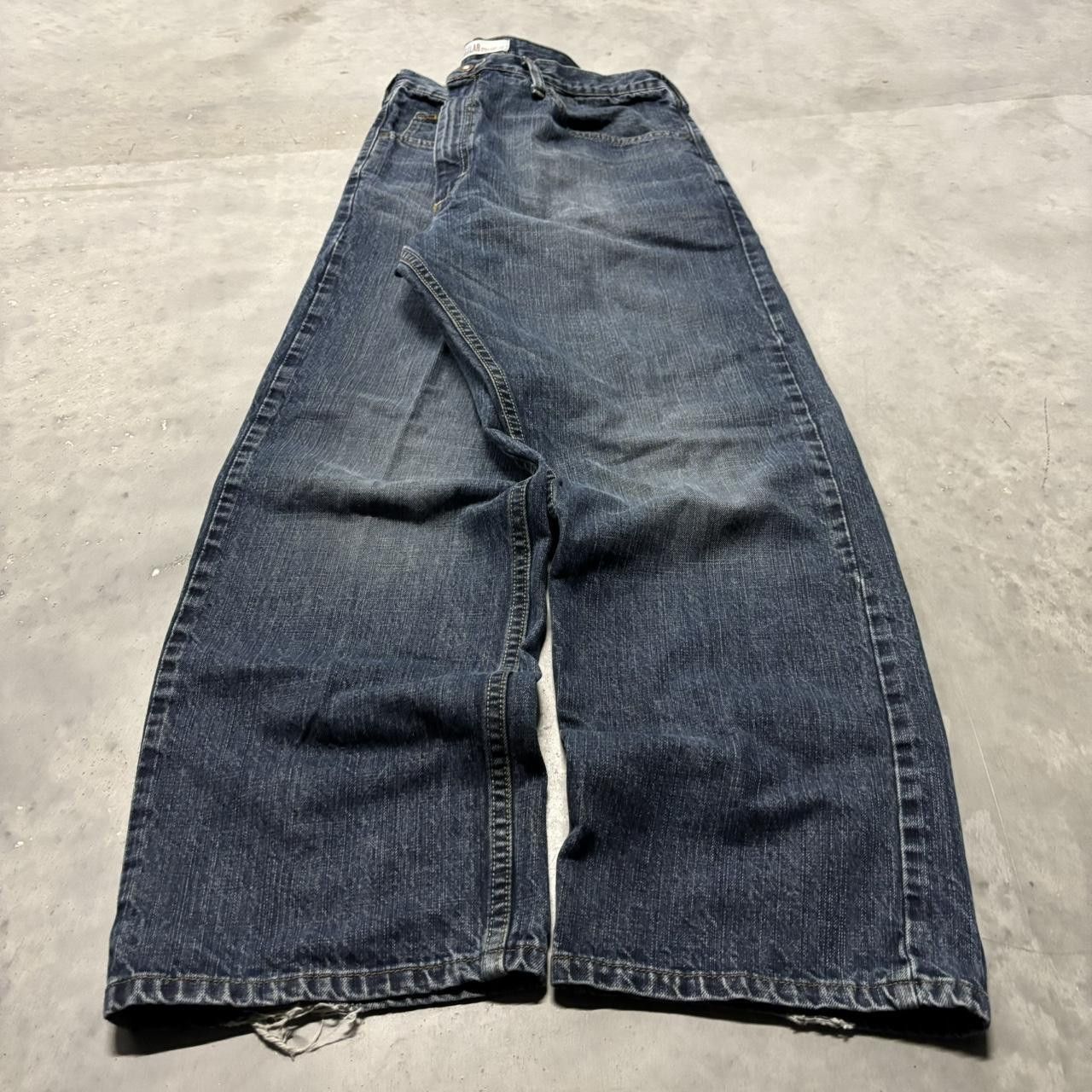 Japanese Brand × Vintage Crazy Vintage Y2K/2000s Grunge Dark Wash Skater Denim Jeans! Size US 38 / EU 54 - 3 Thumbnail