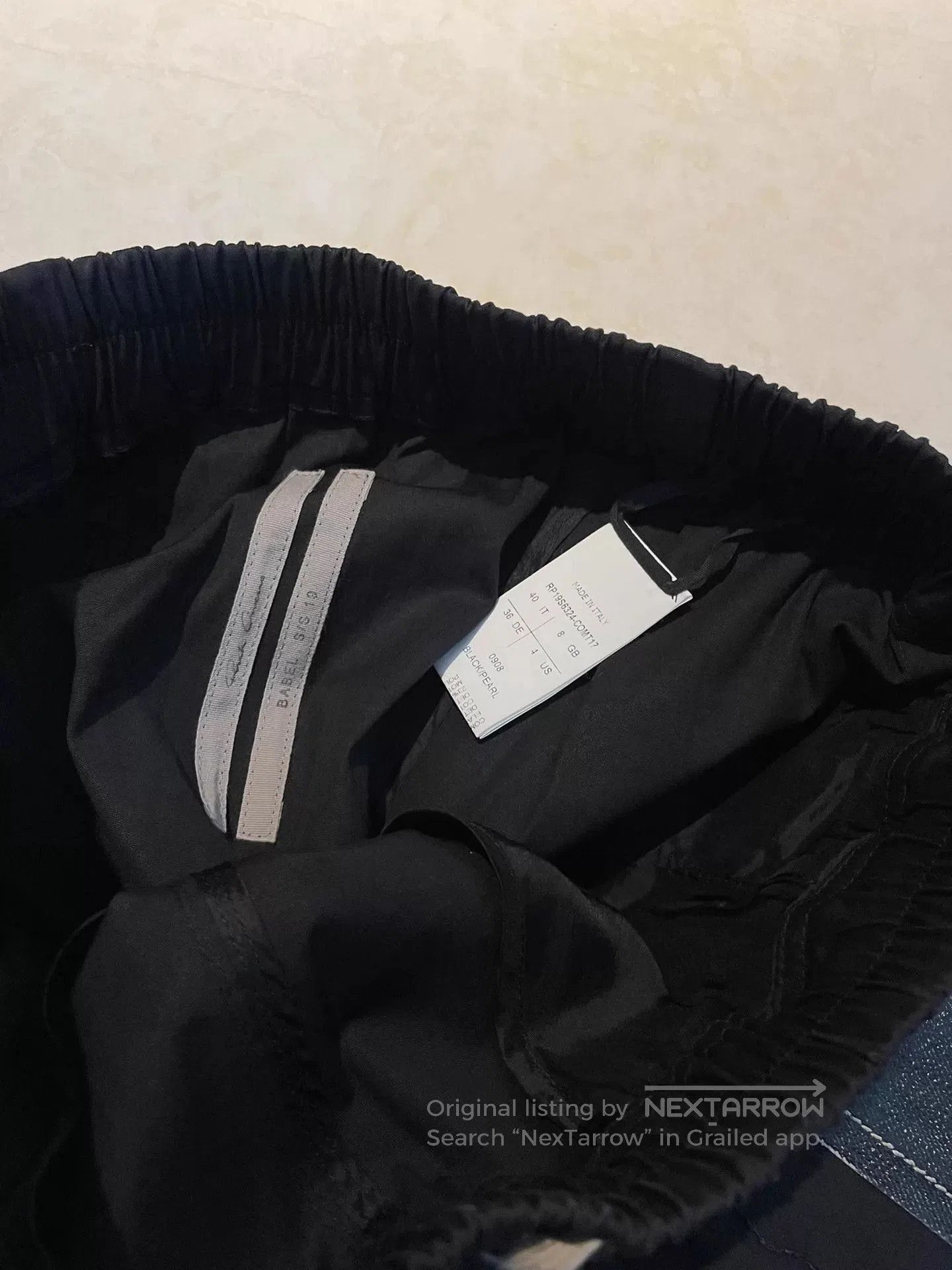 Rick Owens Black Shorts with Metallic Side Panels and Drawstring. Size US 26 / EU 42 - 3 Thumbnail