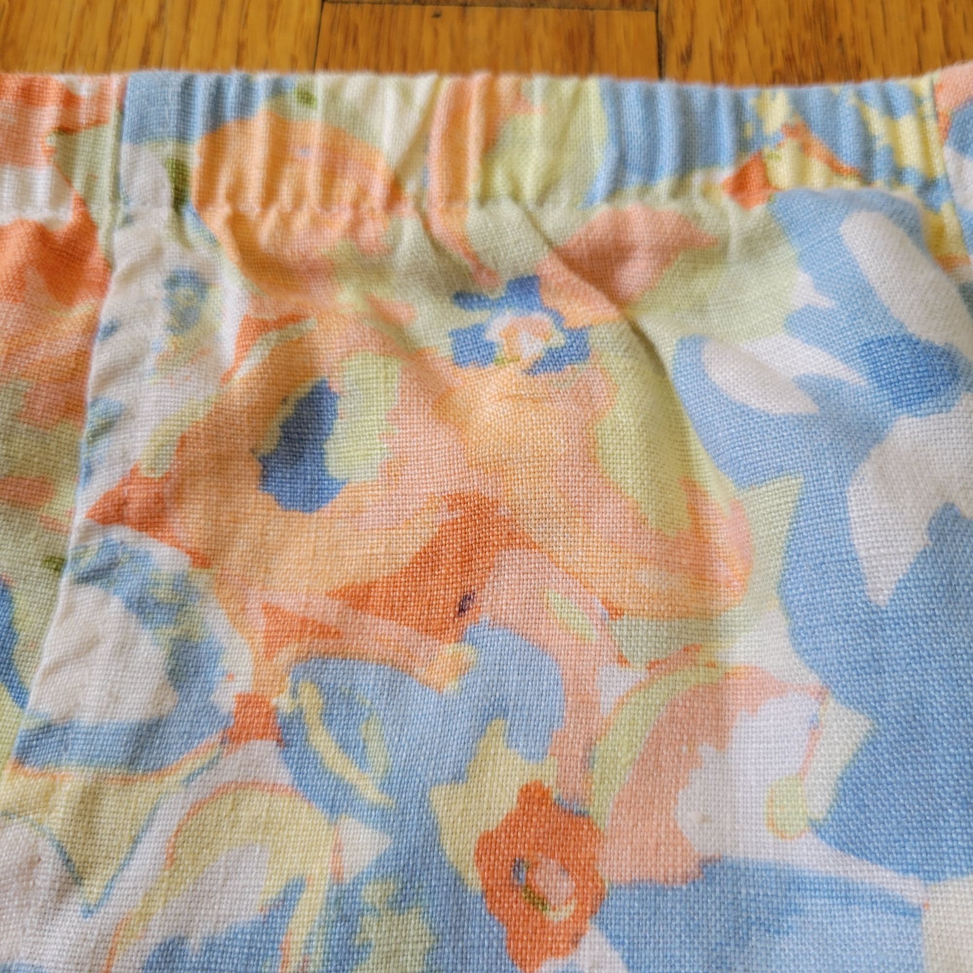 Vintage Weekend Choices Floral Linen Skirt XL Tropical Beach Cruise Size 38" / US 16 / IT 52 - 2 Thumbnail