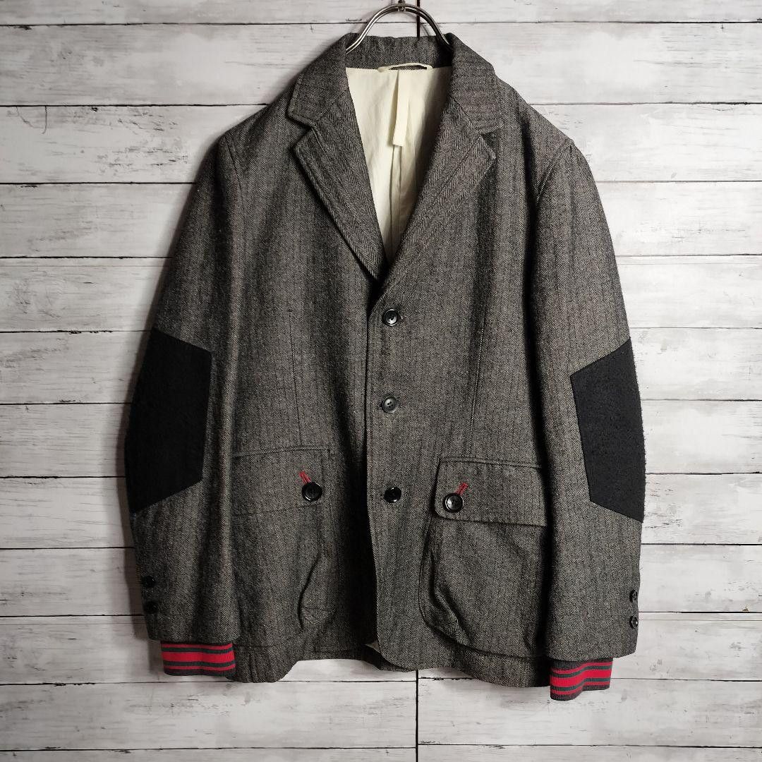 Yohji Yamamoto Yohji Yamamoto Pour Homme Herringbone Tailored Jacket Size US XXL / EU 58 / 5 - 1 Thumbnail