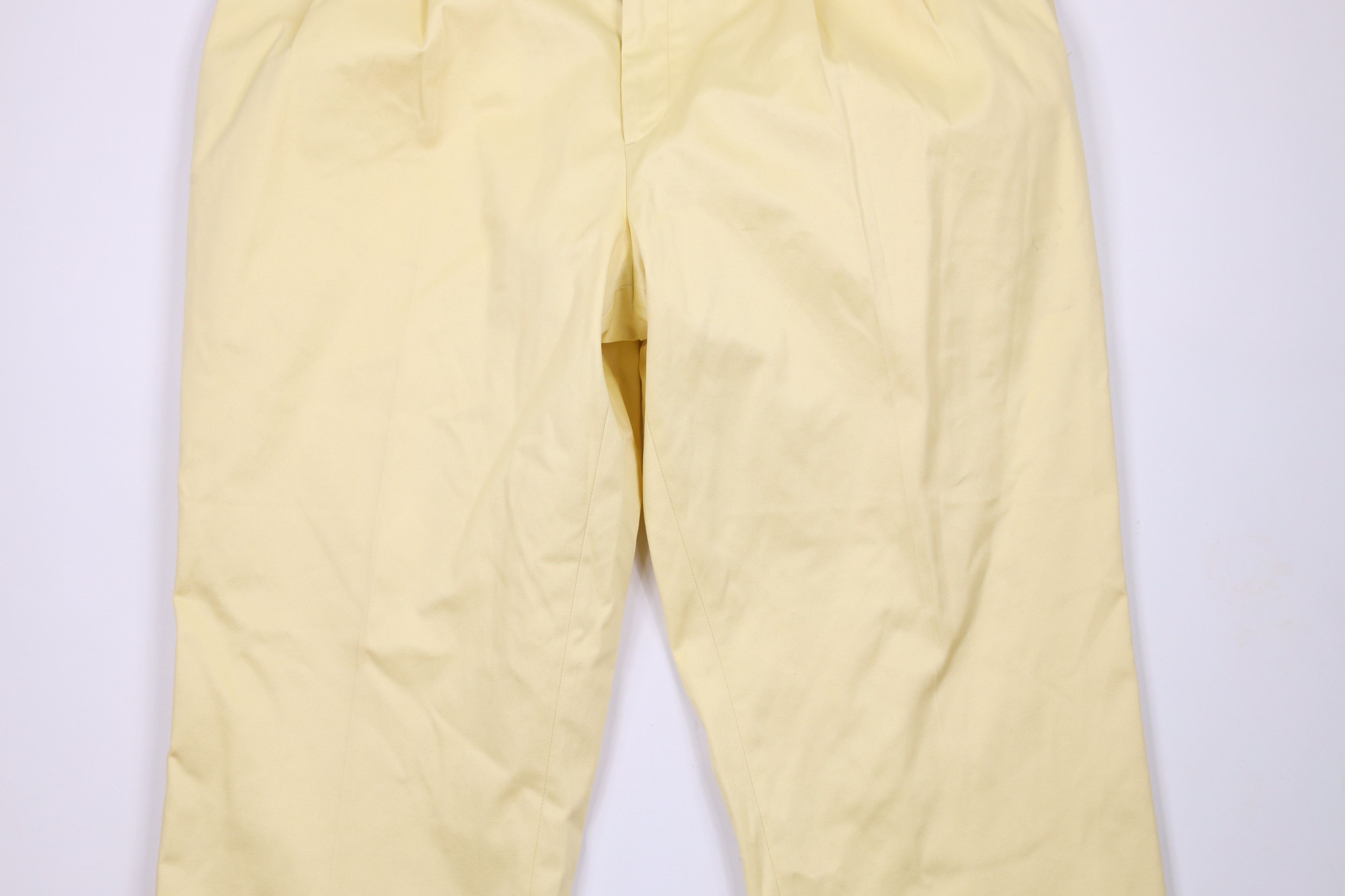 Lands' End × Vintage Vintage 90s Lands End Pleated Cuffed Wide Leg Chino Pants Size US 44 / EU 60 - 3 Thumbnail