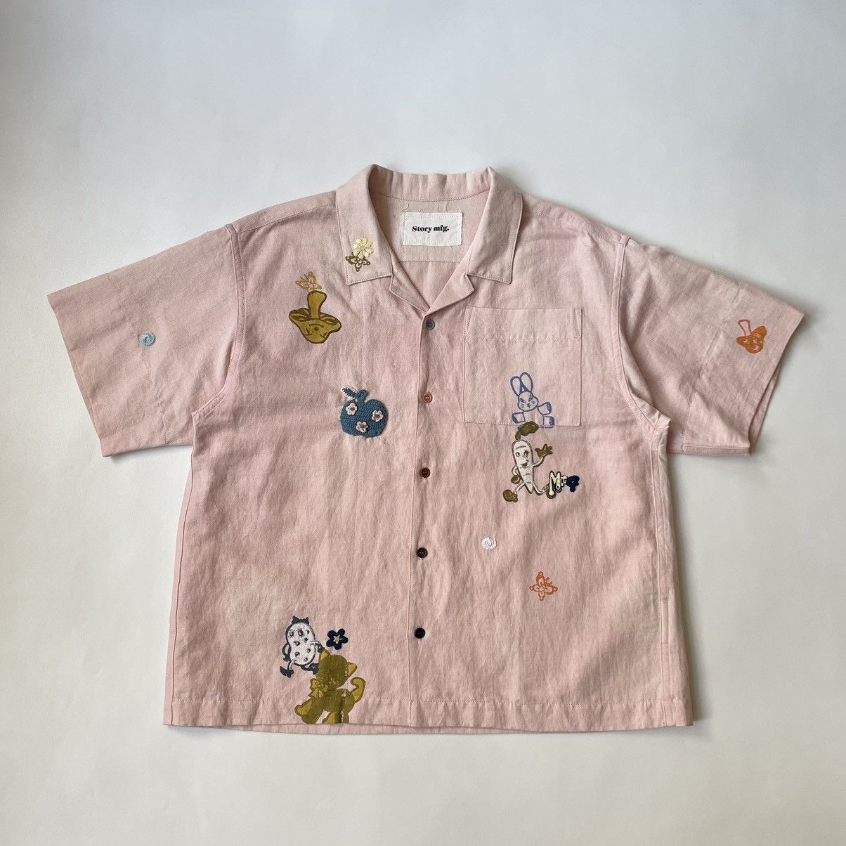 Story Mfg. ‘Greetings’ Embroidered Boxy Shirt Size US S / EU 44-46 / 1 - 1 Thumbnail