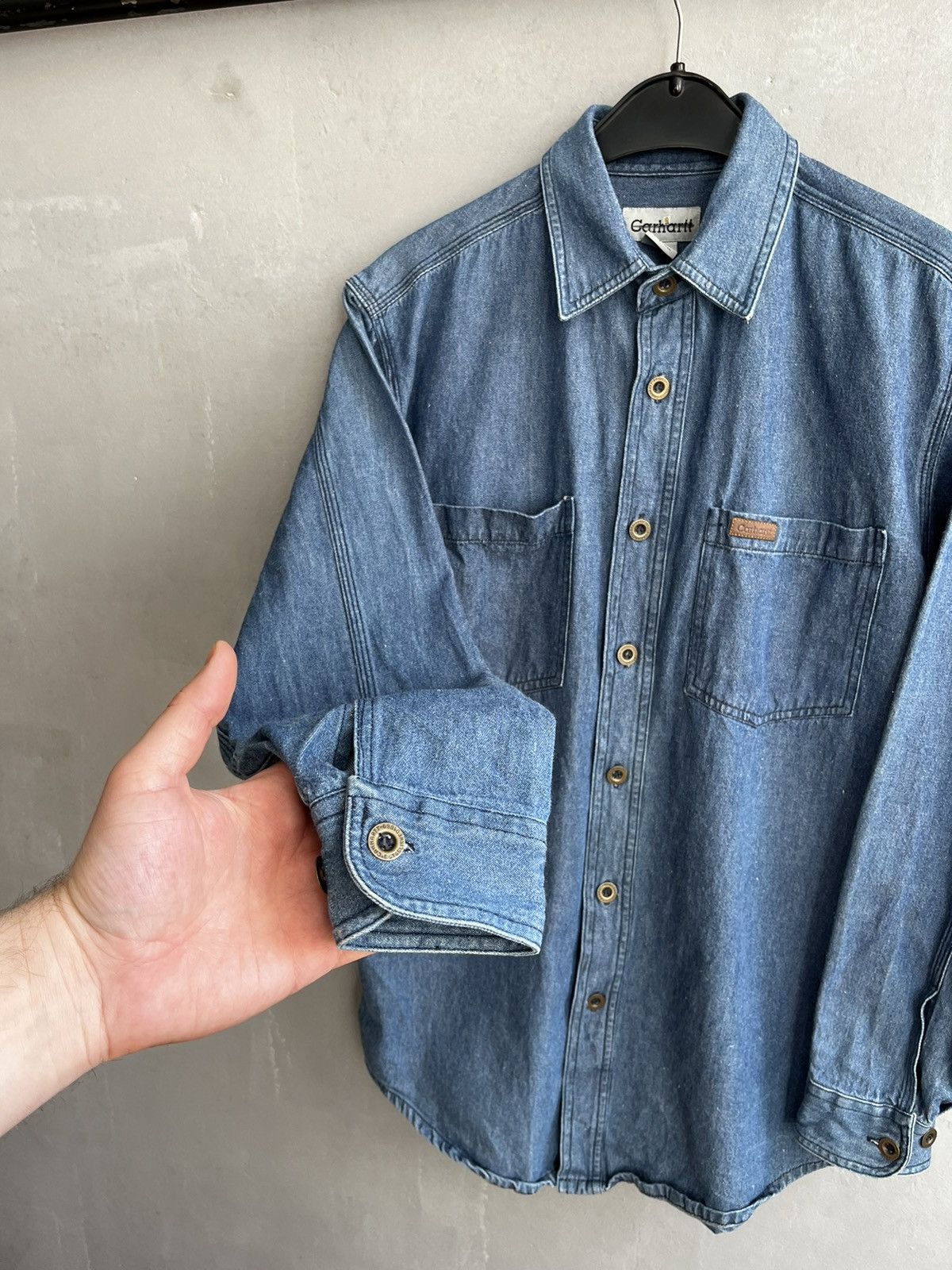 Carhartt × Carhartt Wip × Vintage Carhartt denim shirt vintage Size US S / EU 44-46 / 1 - 8 Thumbnail