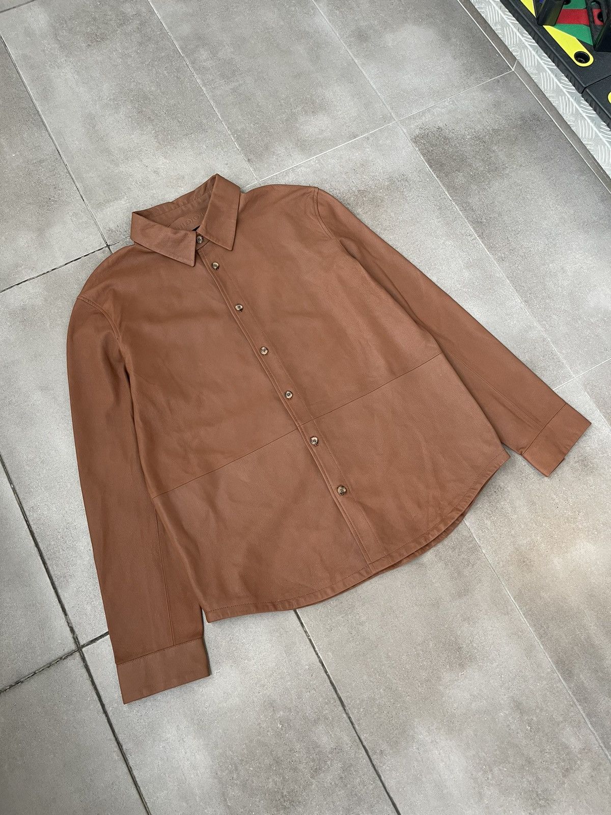 Other !DS! SS23 Studio ID Andrew Brown Leather Shirt Size US M / EU 48-50 / 2 - 11 Thumbnail