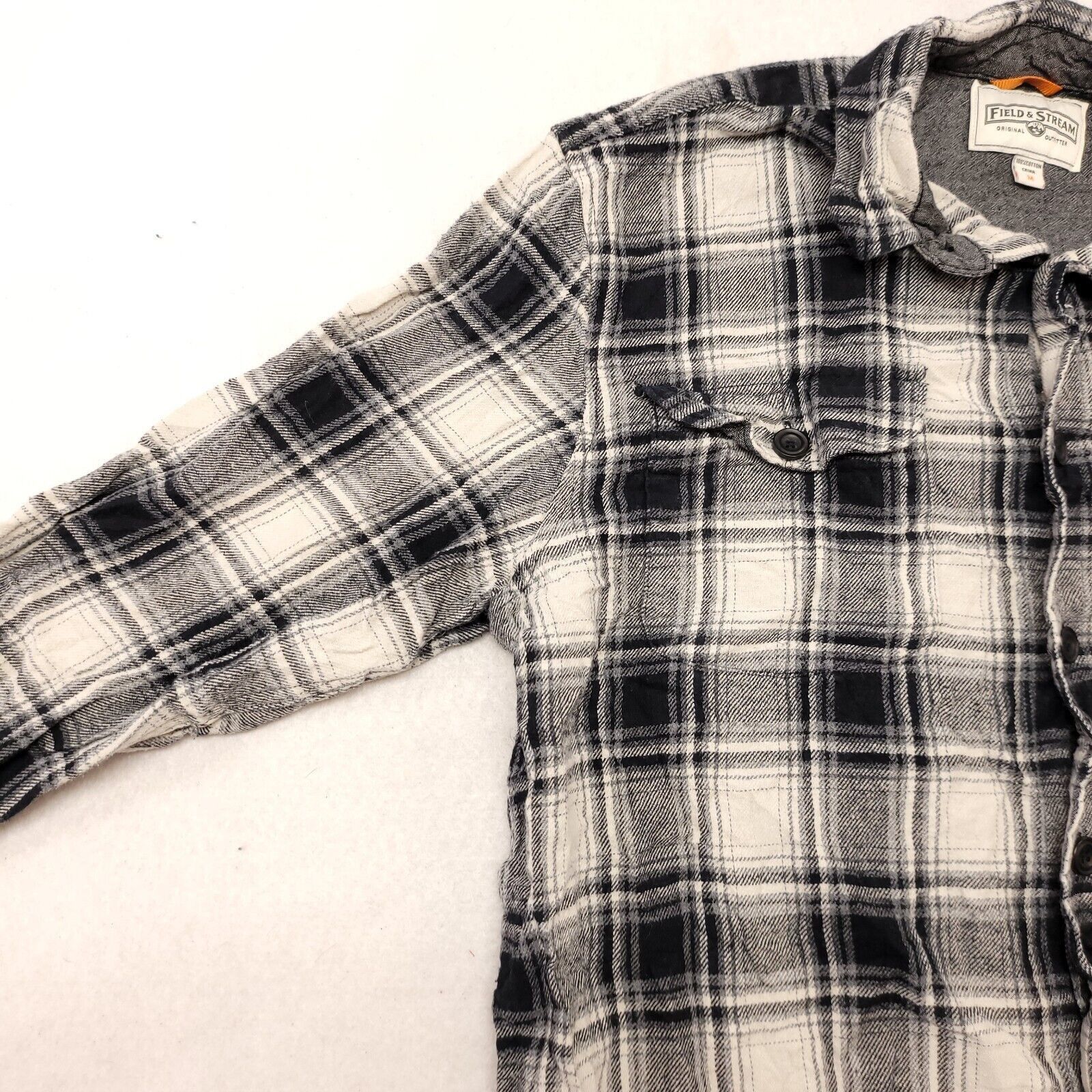 Field & Stream Field & Stream Tartan Flannel Shirt Mens Size Medium M Black Size US M / EU 48-50 / 2 - 4 Thumbnail
