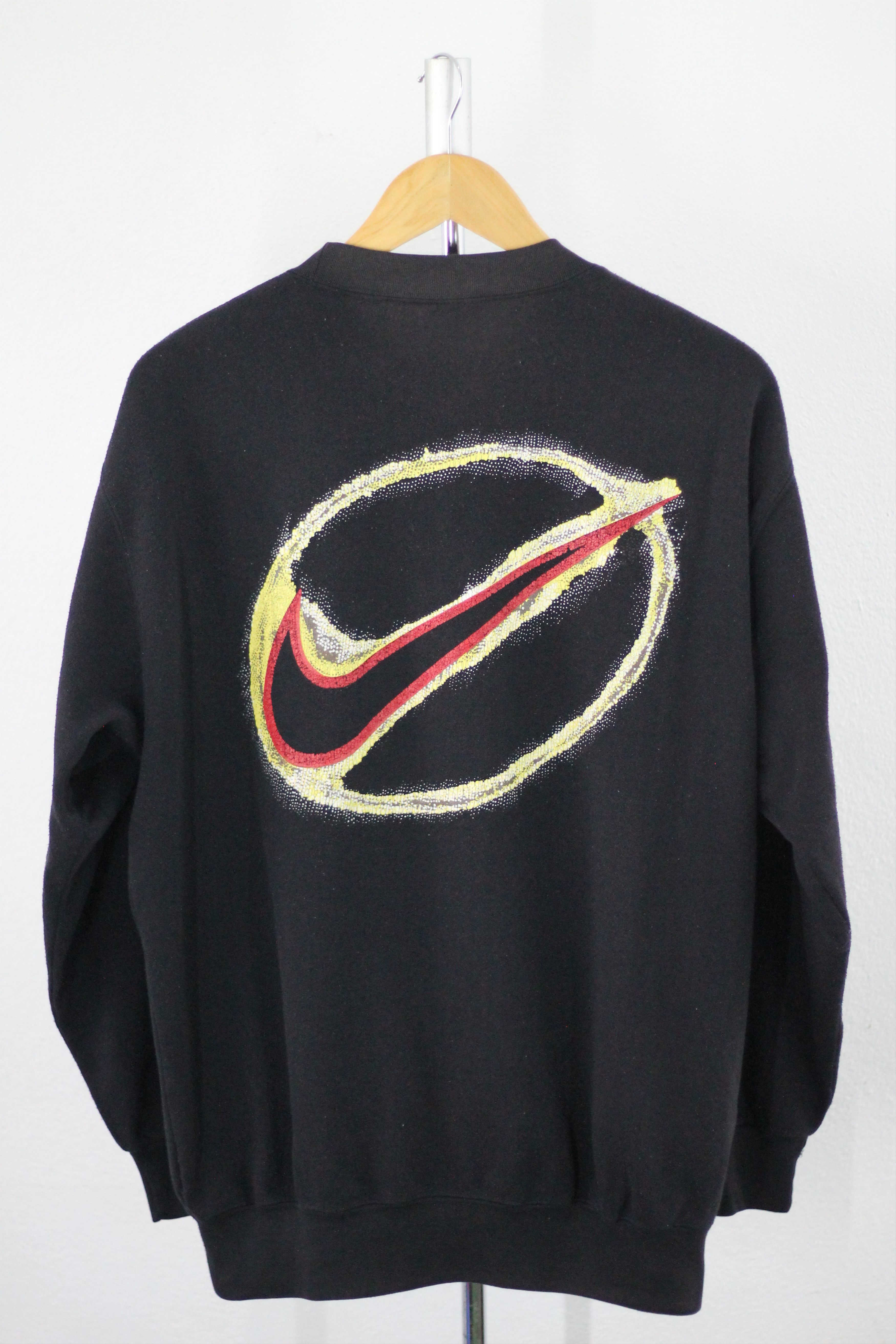Nike × Vintage RARE! Vintage NIKE Oval Big Swoosh Sweatshirt. Size US L / EU 52-54 / 3 - 1 Thumbnail