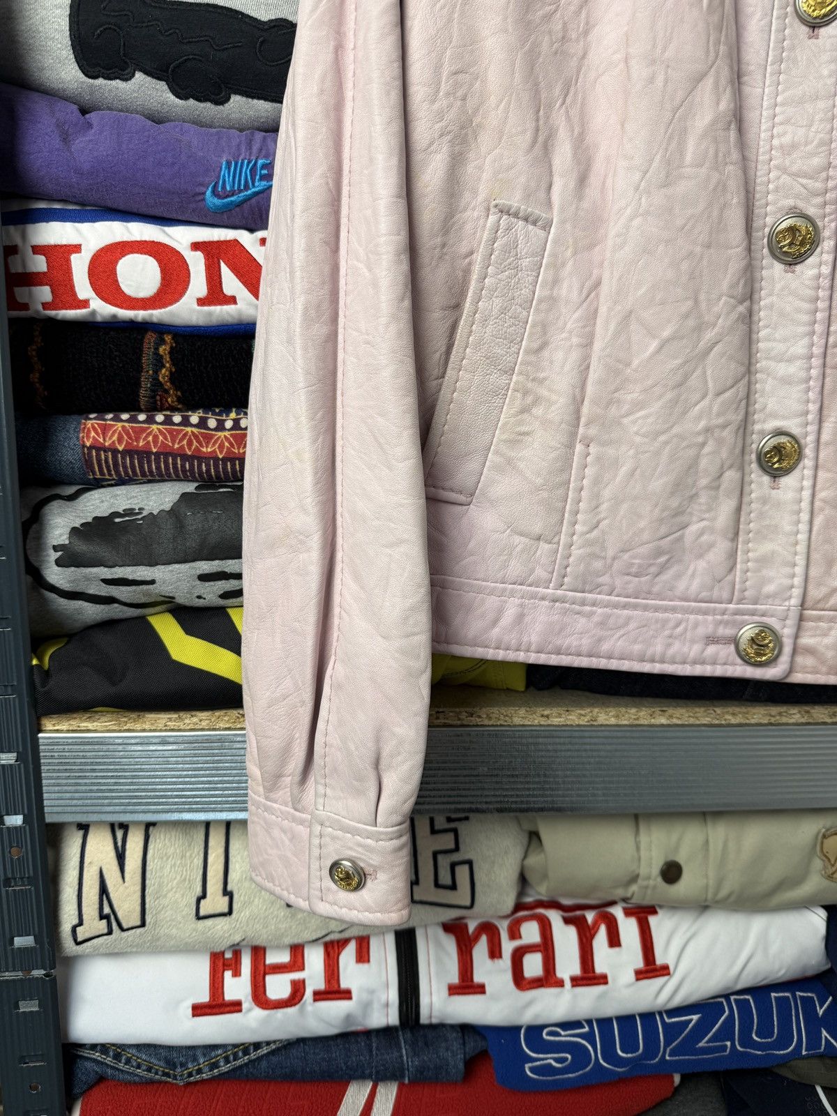 Dolce & Gabbana Dolce & Gabbana Leather Pink Opium Jacket Size S / US 4 / IT 40 - 5 Thumbnail
