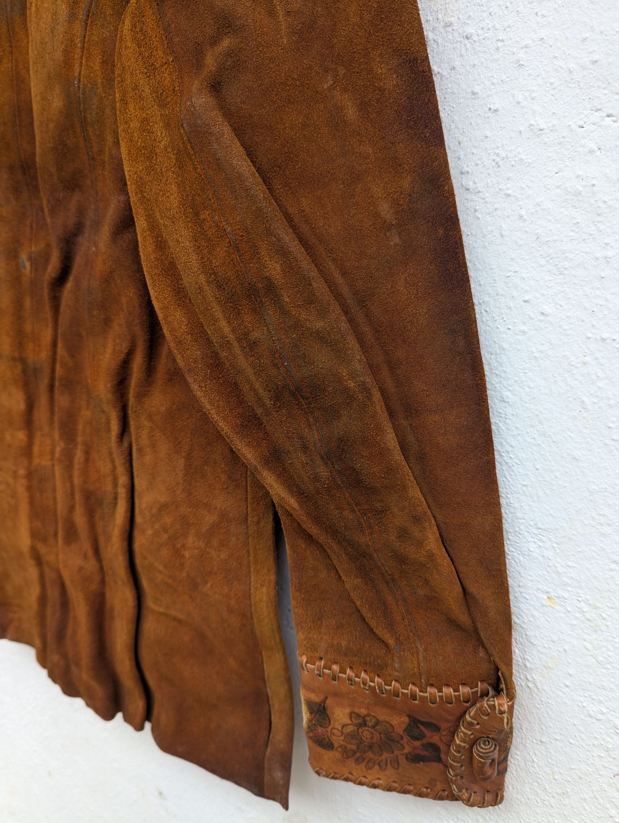 Handmade HANDMADE LEATHER JACKET FLOWER MOTIFS Size M / US 6-8 / IT 42-44 - 9 Thumbnail
