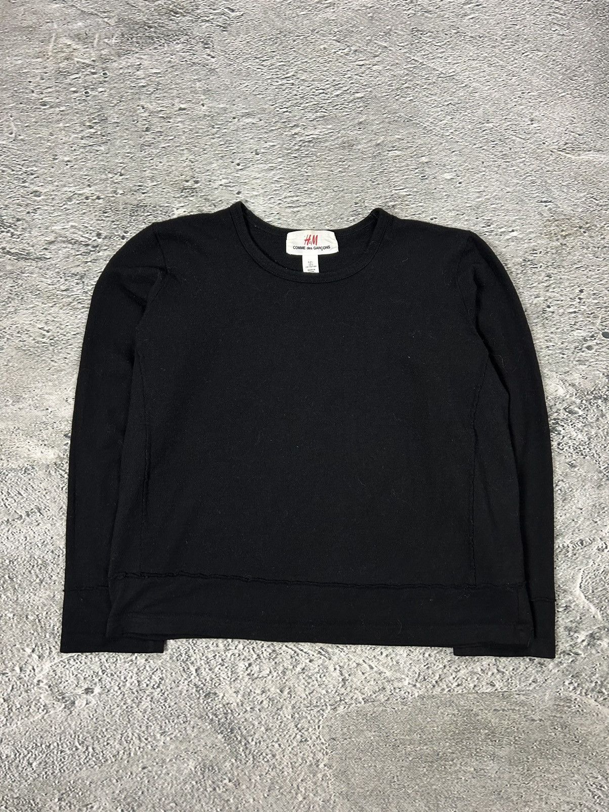 Comme des Garcons × H&M Comme Des Garcons x HM wool sweater Japanese boxy fit black Size L / US 10 / IT 46 - 1 Thumbnail