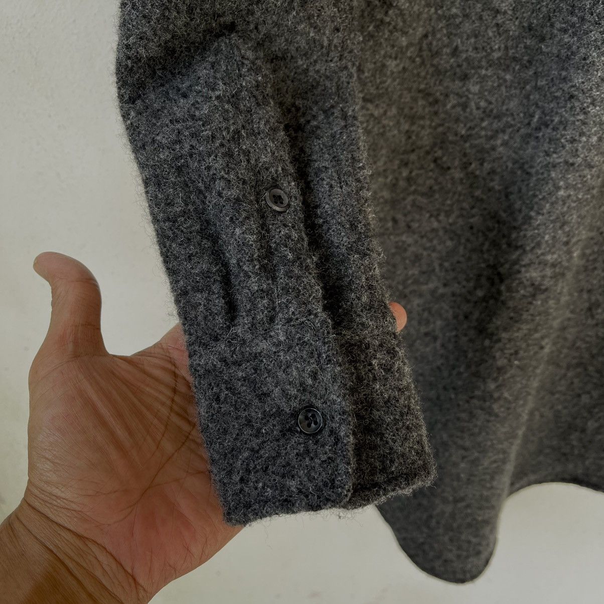 Japanese Brand R&D.M.Co- Oldman’s Tailor Premium Wool Tweed Duster Size S / US 4 / IT 40 - 13 Thumbnail