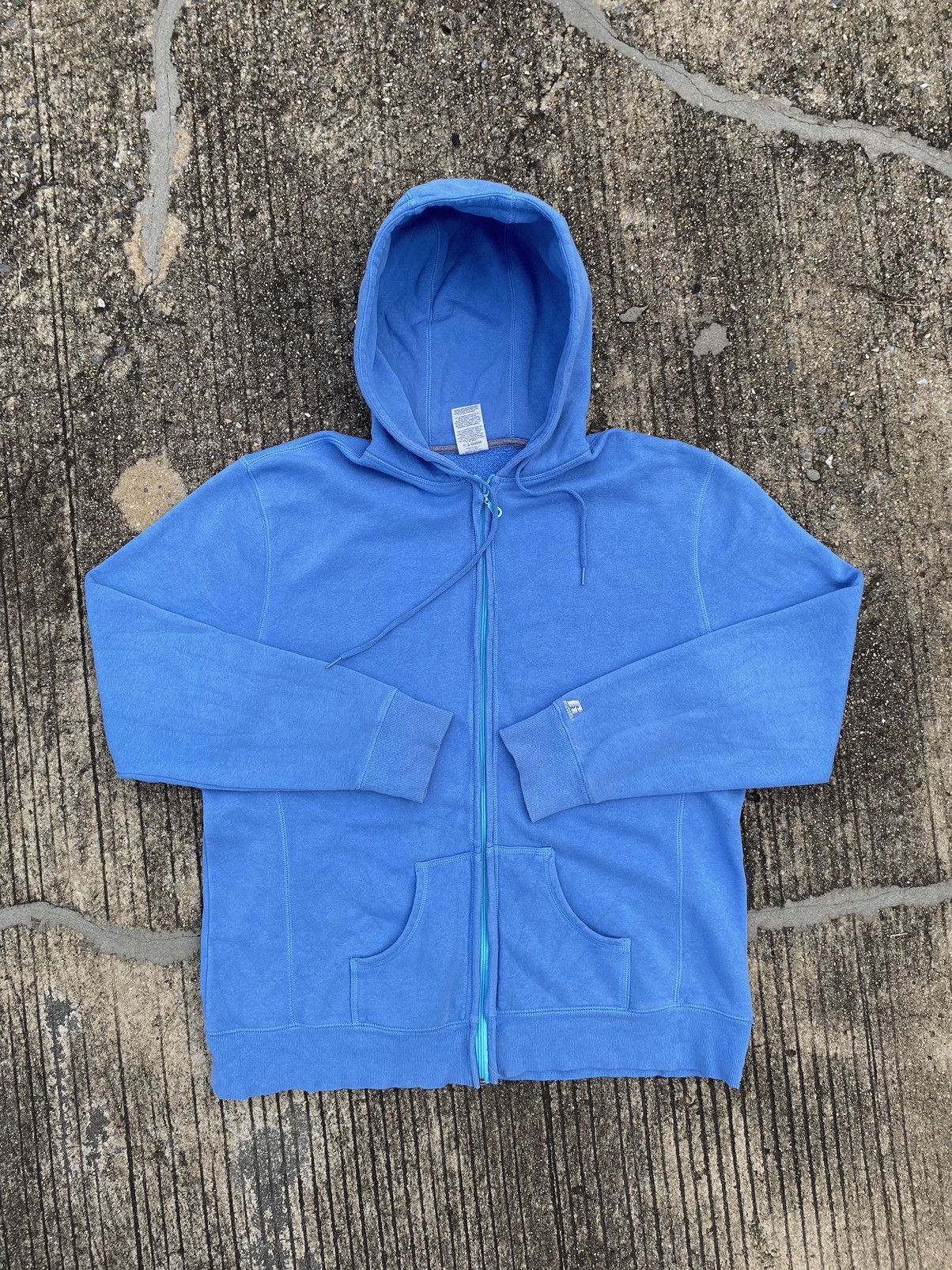 VTG Russell Athletic Hoodie Baby Blue