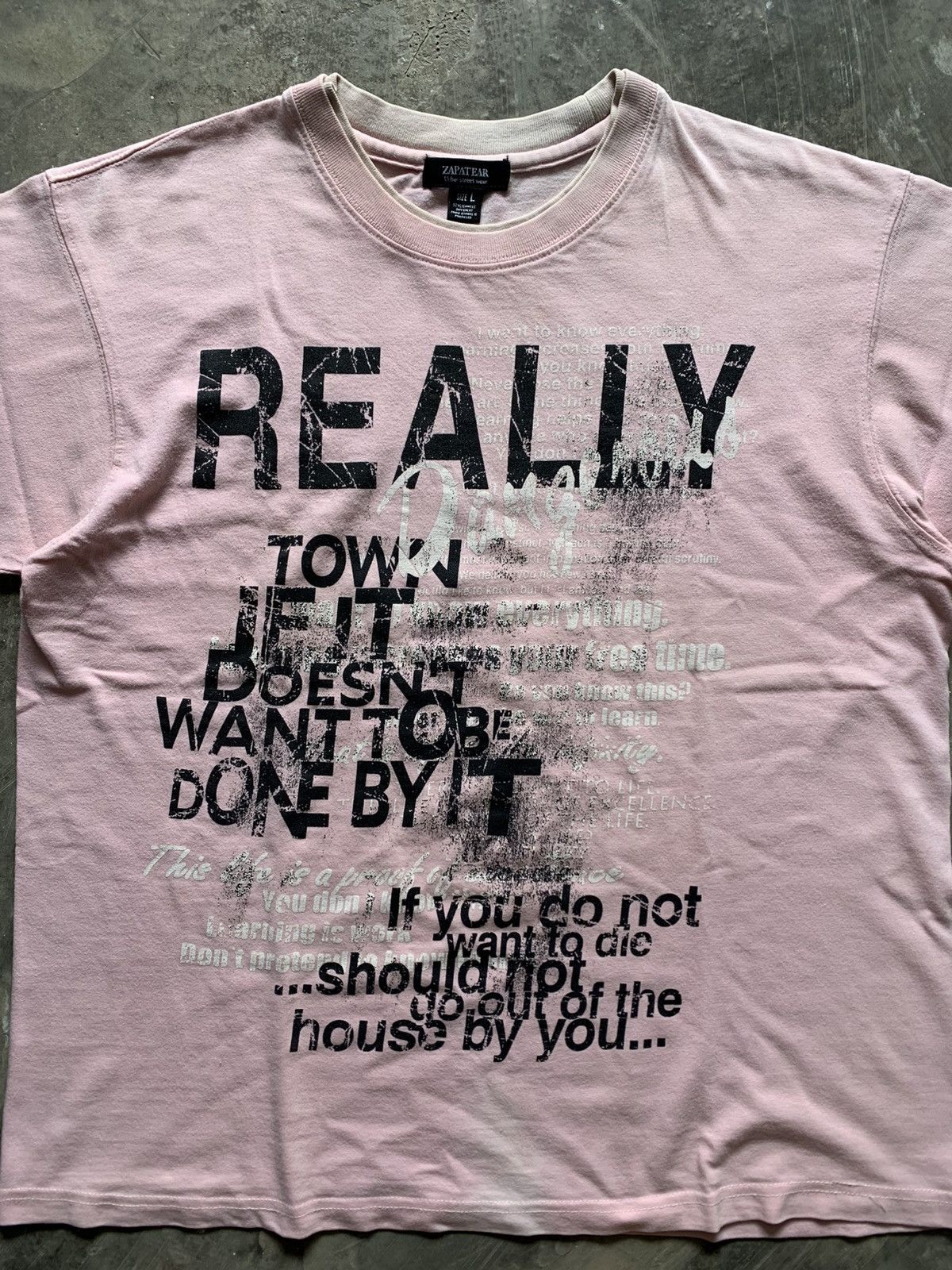 If Six Was Nine × Japanese Brand × Le Grande Bleu (L.G.B.) Japanese Gothic Poem Zapatear T Shirt Size US L / EU 52-54 / 3 - 3 Thumbnail