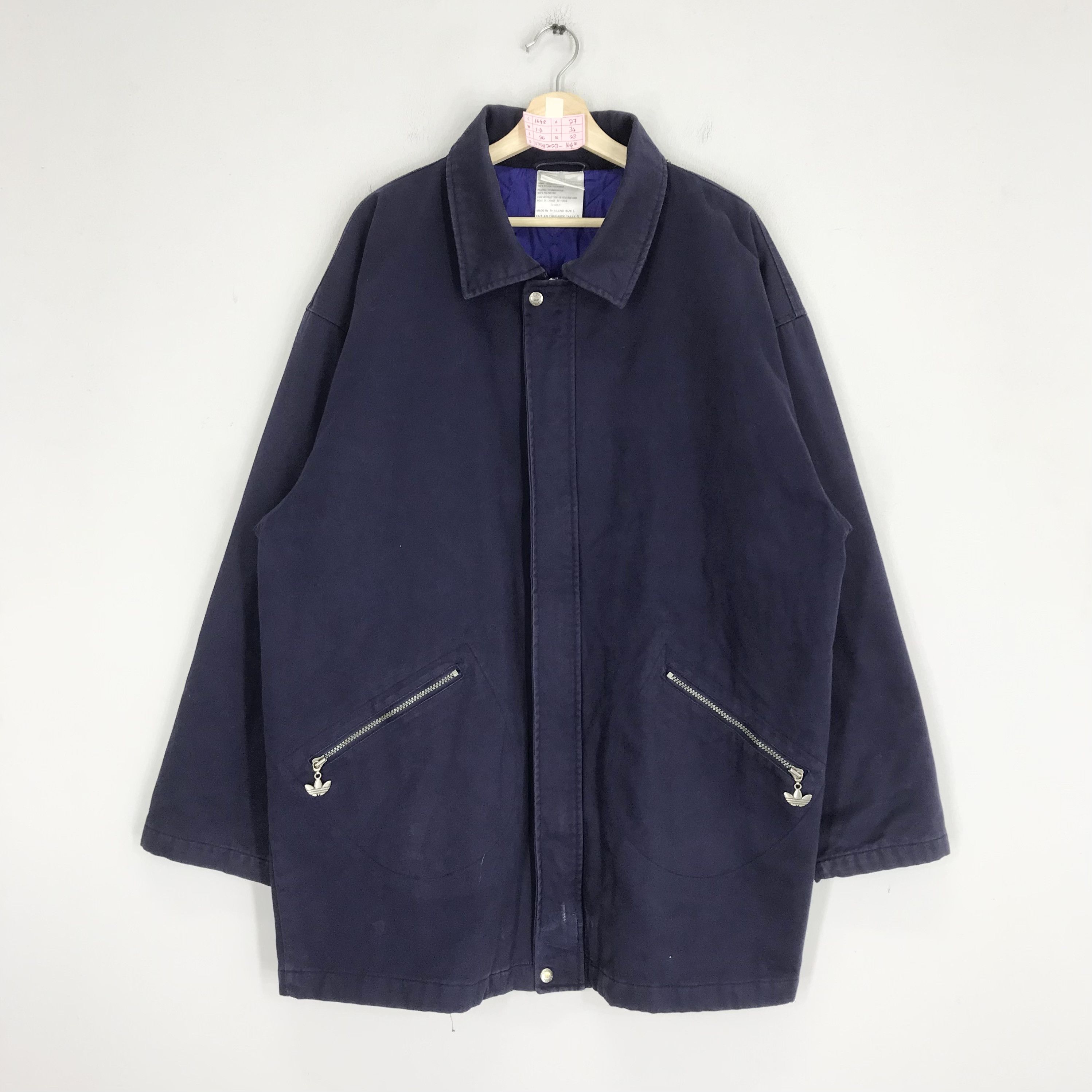 Adidas Vintage Adidas Trefoil Denim Jeans Big Logo Adidas Jacket Size US L / EU 52-54 / 3 - 2 Thumbnail