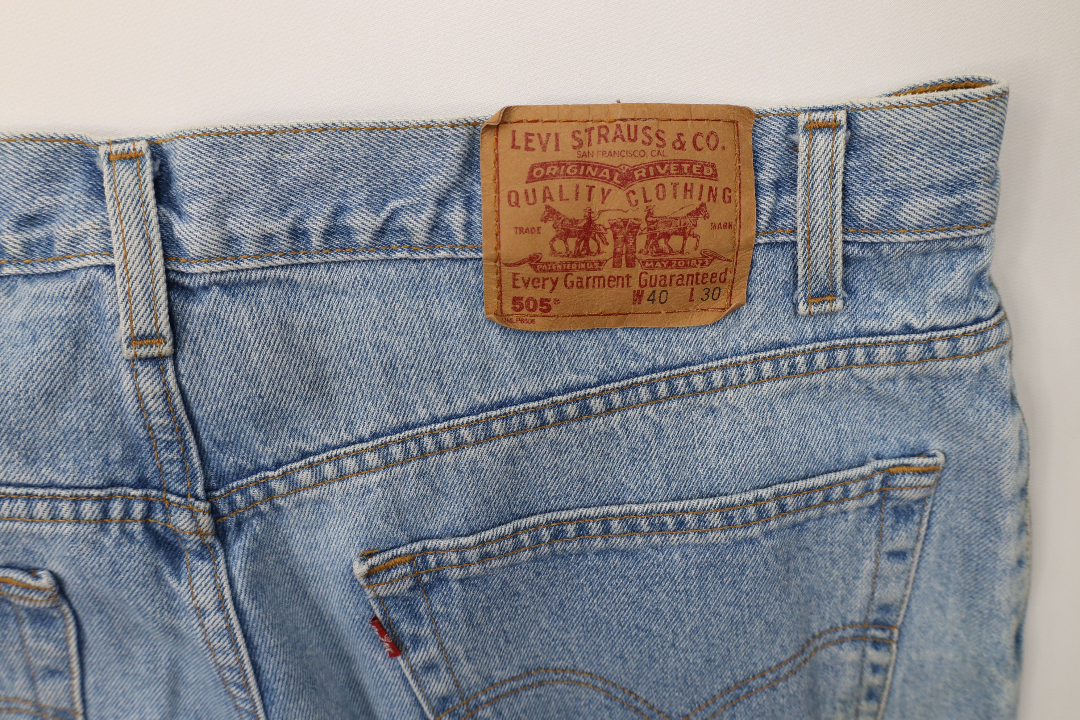 Levi's Vintage 90s Levis 505 Regular Straight Leg Denim Jeans Size US 40 / EU 56 - 15 Thumbnail