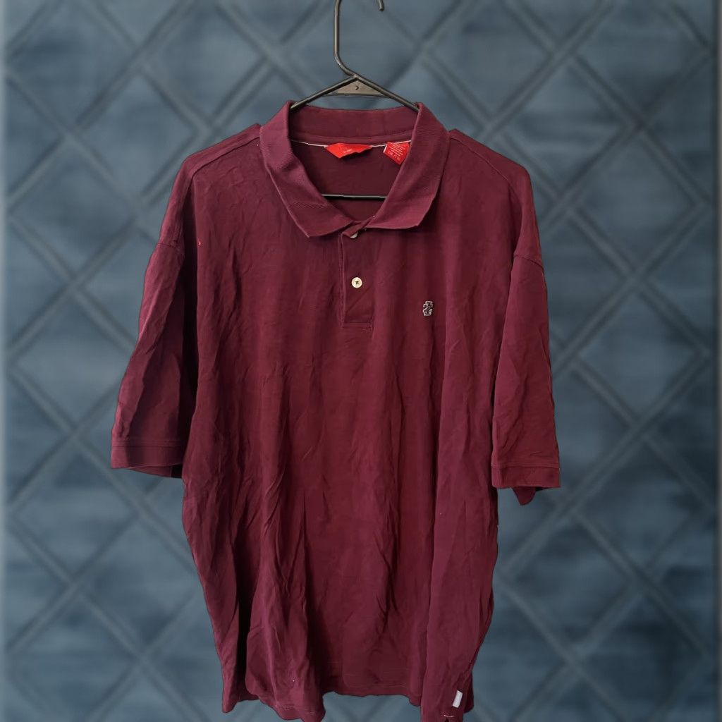 Izod VINTAGE IZOD GOLF POLO Shirt 2XL Men Maroon Short Sleeve Knit 100% Cotton Logo Patch Golf Classic Mens Size US XXL / EU 58 / 5 - 1 Thumbnail