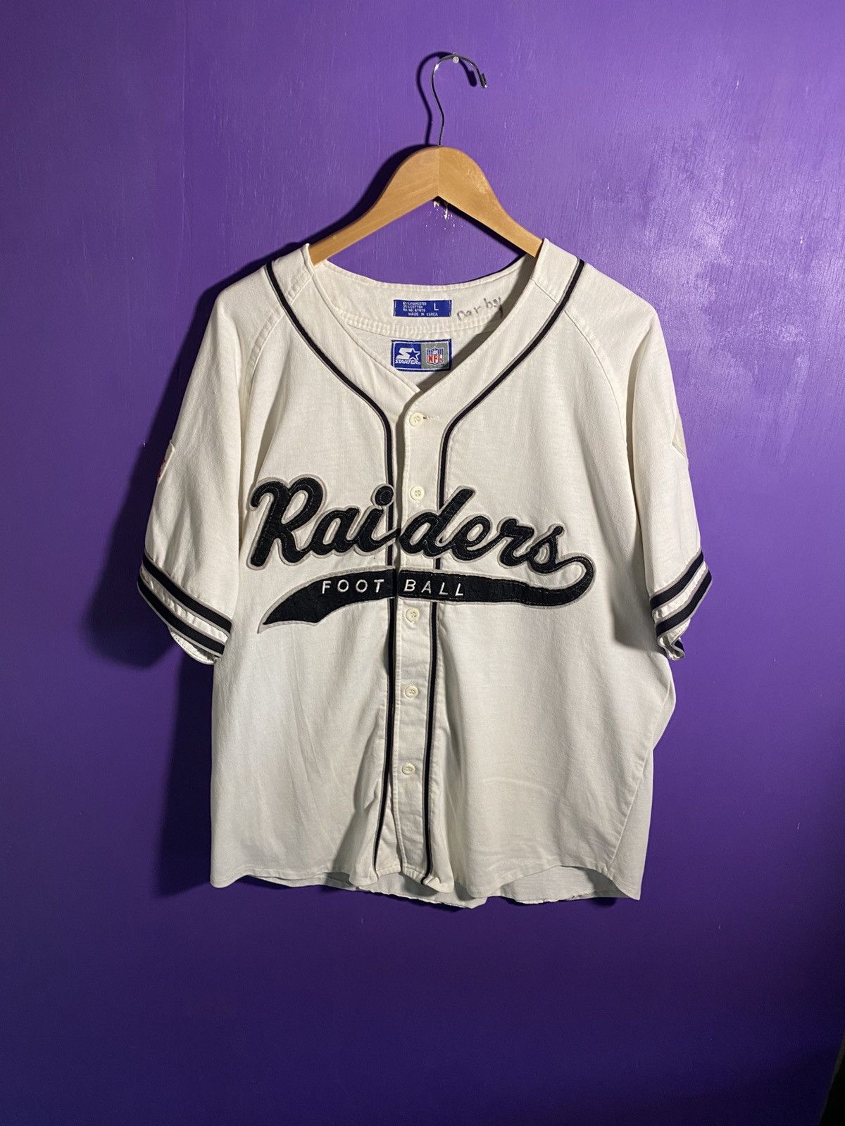 Starter Vintage 90s Starter Oakland raiders baseball jersey Size US L / EU 52-54 / 3 - 1 Thumbnail
