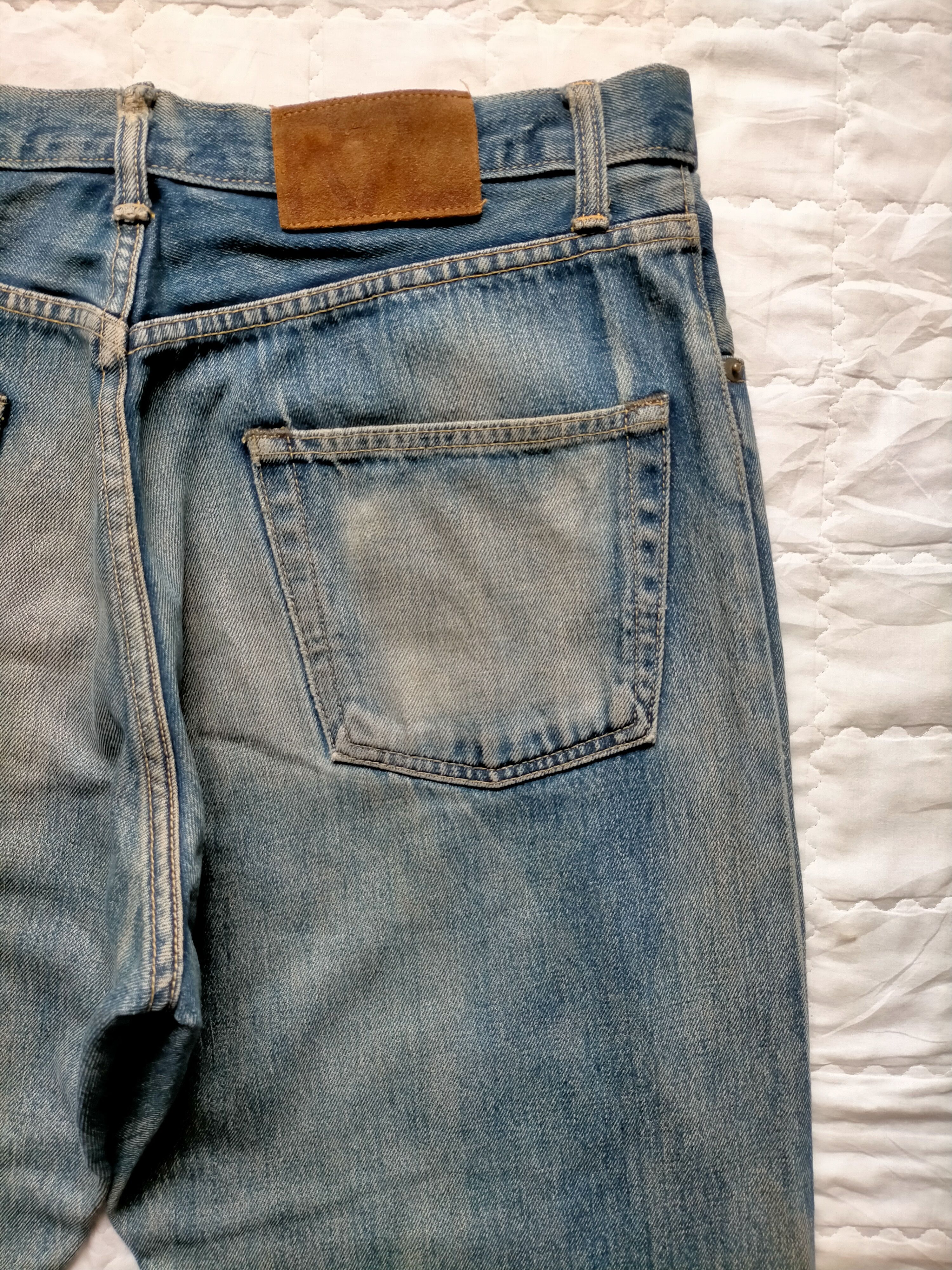 RRL Ralph Lauren RRL Ralph Lauren Selvedge Distressed Blue Jeans Size US 34 / EU 50 - 10 Thumbnail