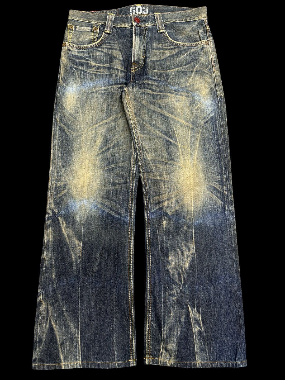 Edwin 💥Insane Raw Fades💥Edwin 503 Wide Japan Style Denim F478 Size US 33 - 1 Thumbnail
