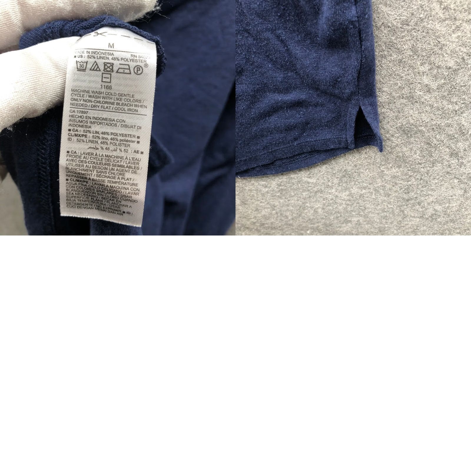 Old Navy Old Navy Linen Blend Tank Top Womens M Tie Back Navy Blue Crewneck Sleeveless Casual Summer Modern Basic Shirt Womens M blue Tie-back tank Size M / US 6-8 / IT 42-44 - 8 Thumbnail