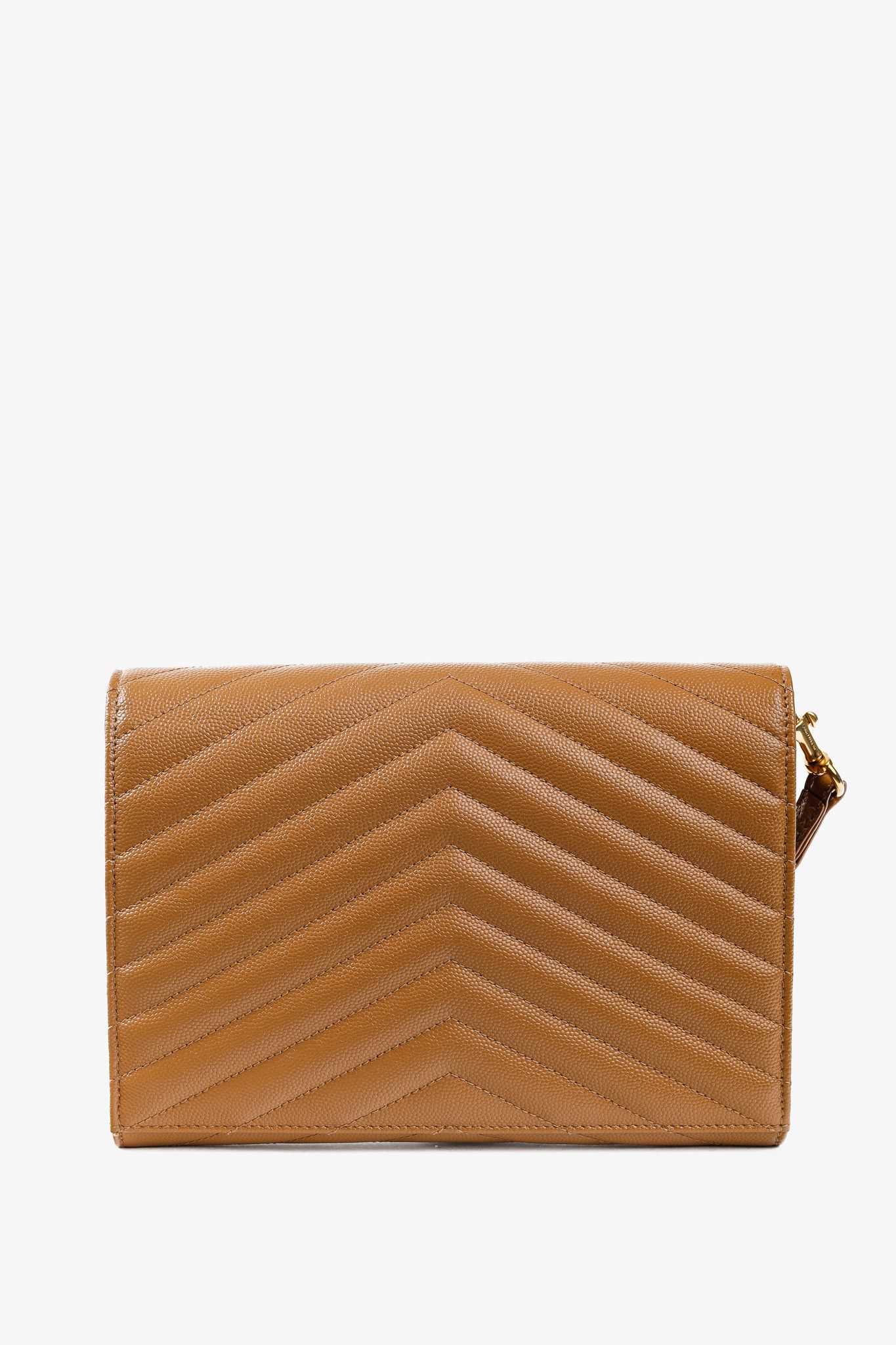 Saint Laurent Paris Saint Laurent Chevron Matelasse YSL Cassandre Flap Pouch Size ONE SIZE - 4 Thumbnail