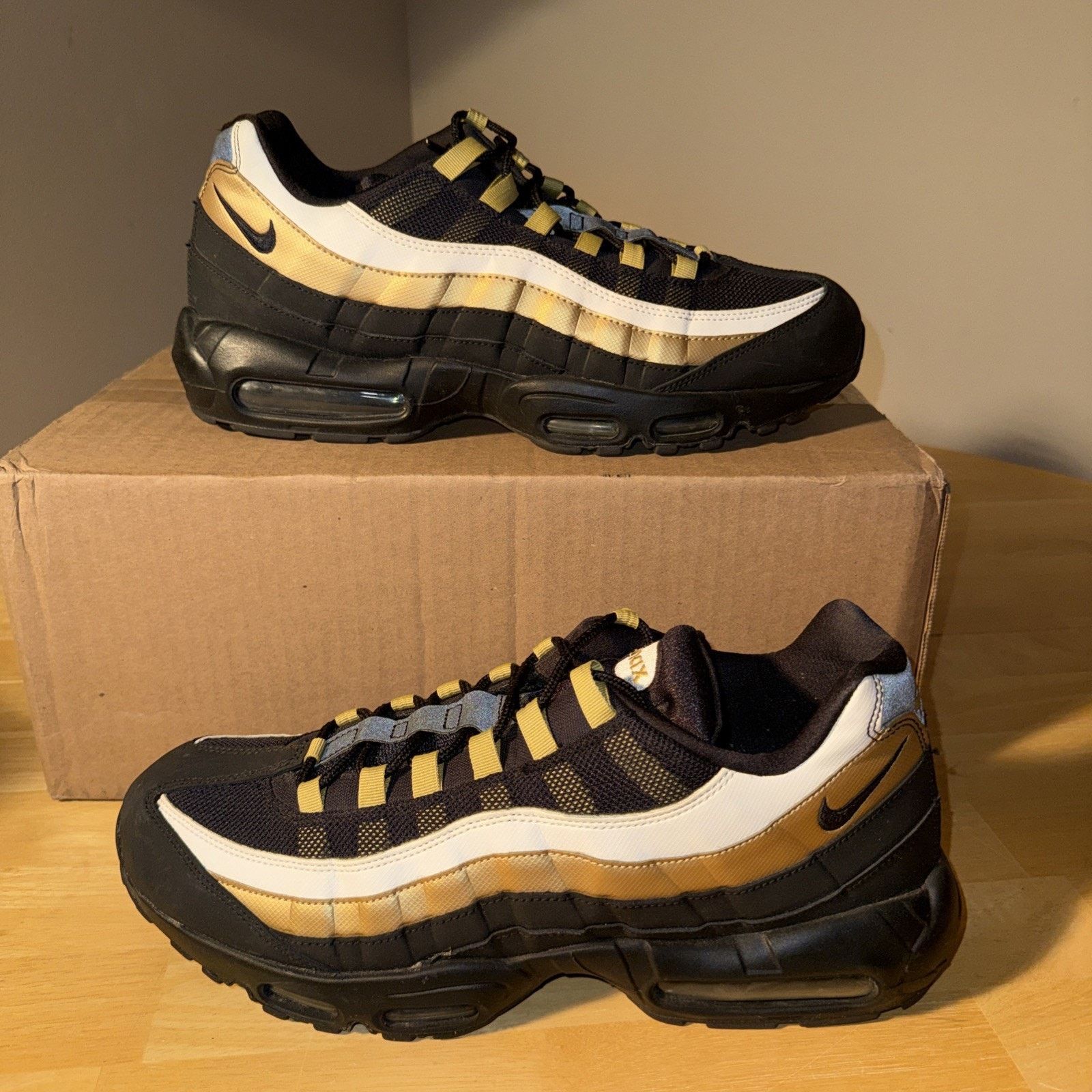 Nike Size 13 - Nike Air Max 95 Premium Metallic Gold No Box Size US 13 / EU 46 - 3 Thumbnail