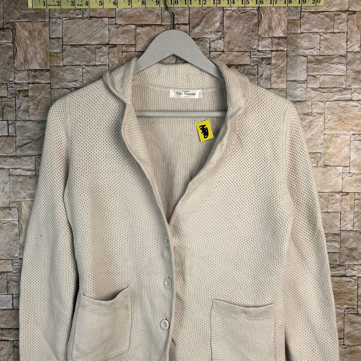 Japanese Brand Four Tres Femme Cream Cardigan Knitwear #A936 Size S / US 4 / IT 40 - 5 Thumbnail