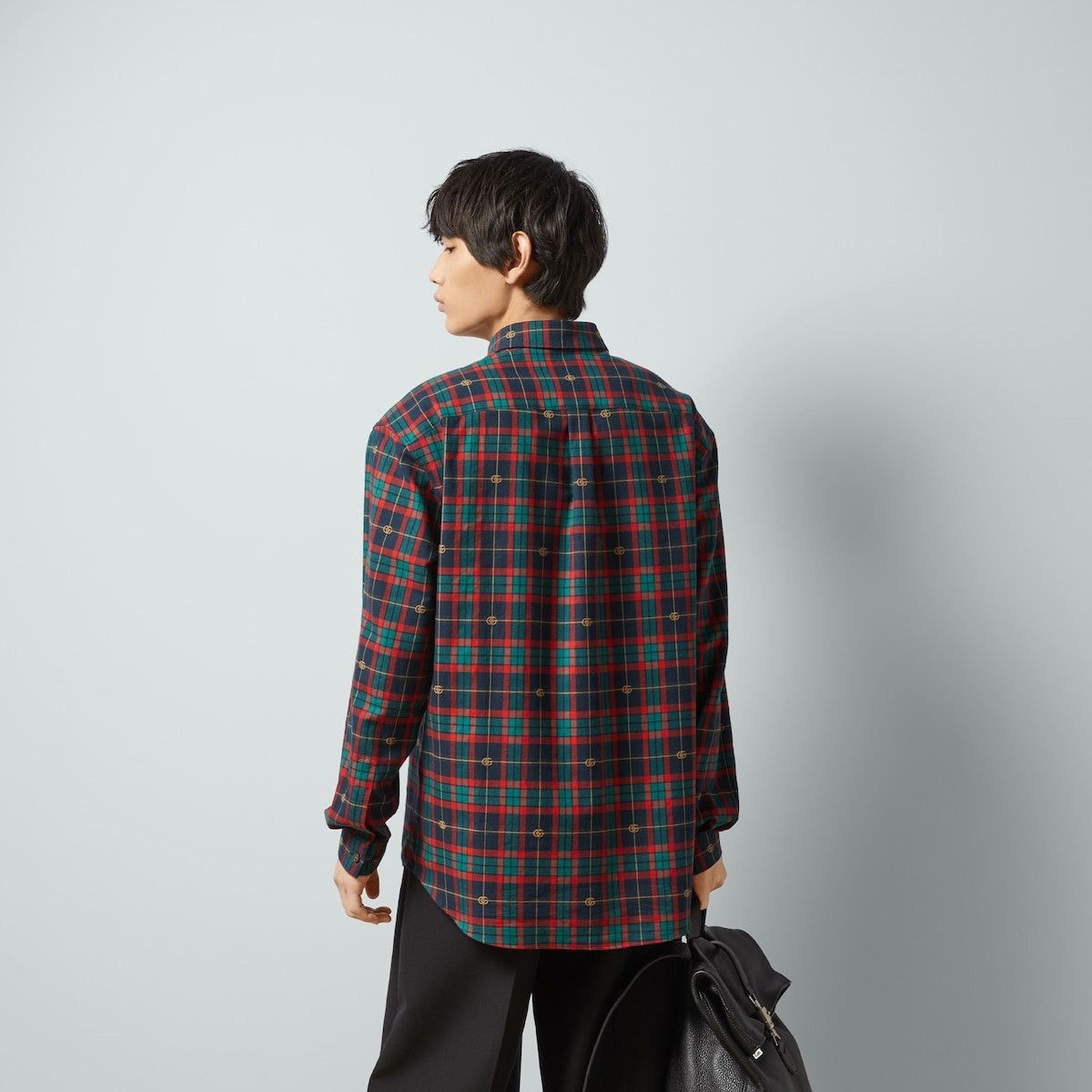 Gucci o1loc1c1225 770439 Double G Tartan Cotton Shirt Multicolor Size US L / EU 52-54 / 3 - 6 Thumbnail