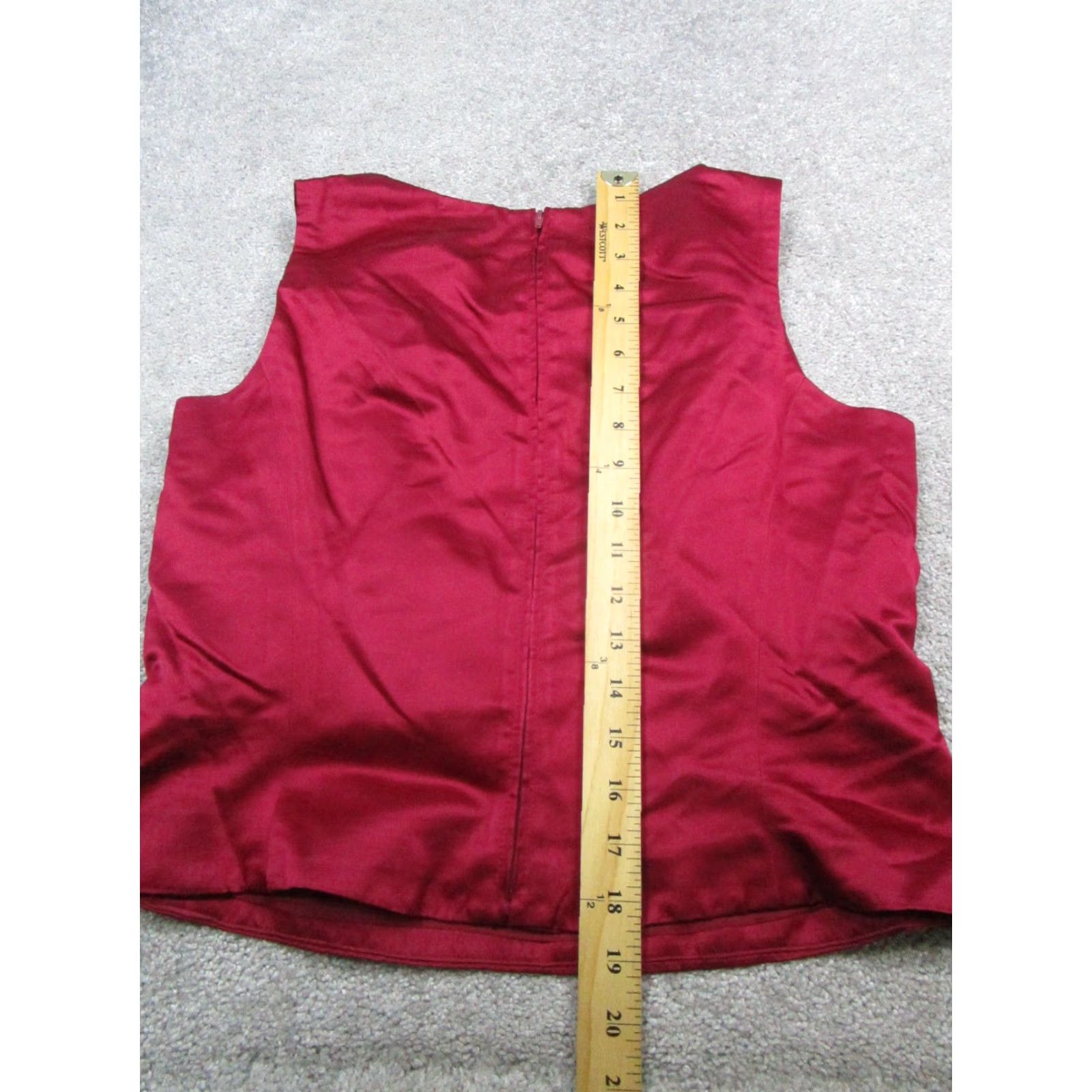 Bergdorf Goodman VINTAGE Bergdore Goodman Tank Top Women's 12 Red Silk Blend Sleeveless Casual Blouse Size XL / US 12-14 / IT 48-50 - 7 Thumbnail