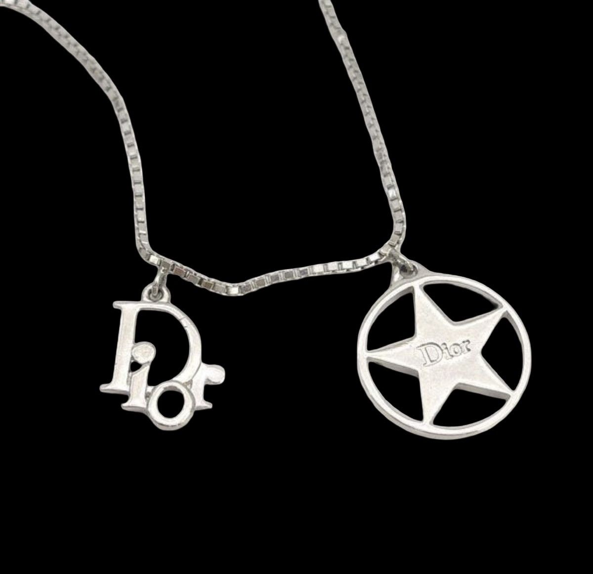 Dior Christian Dior Silver Star & "Dior" Logo Charm Bracelet Size ONE SIZE - 3 Thumbnail