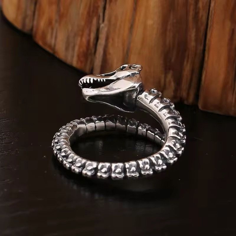 Jewelry × Vintage Dinosaur Unique Bone Ring Size ONE SIZE - 3 Thumbnail