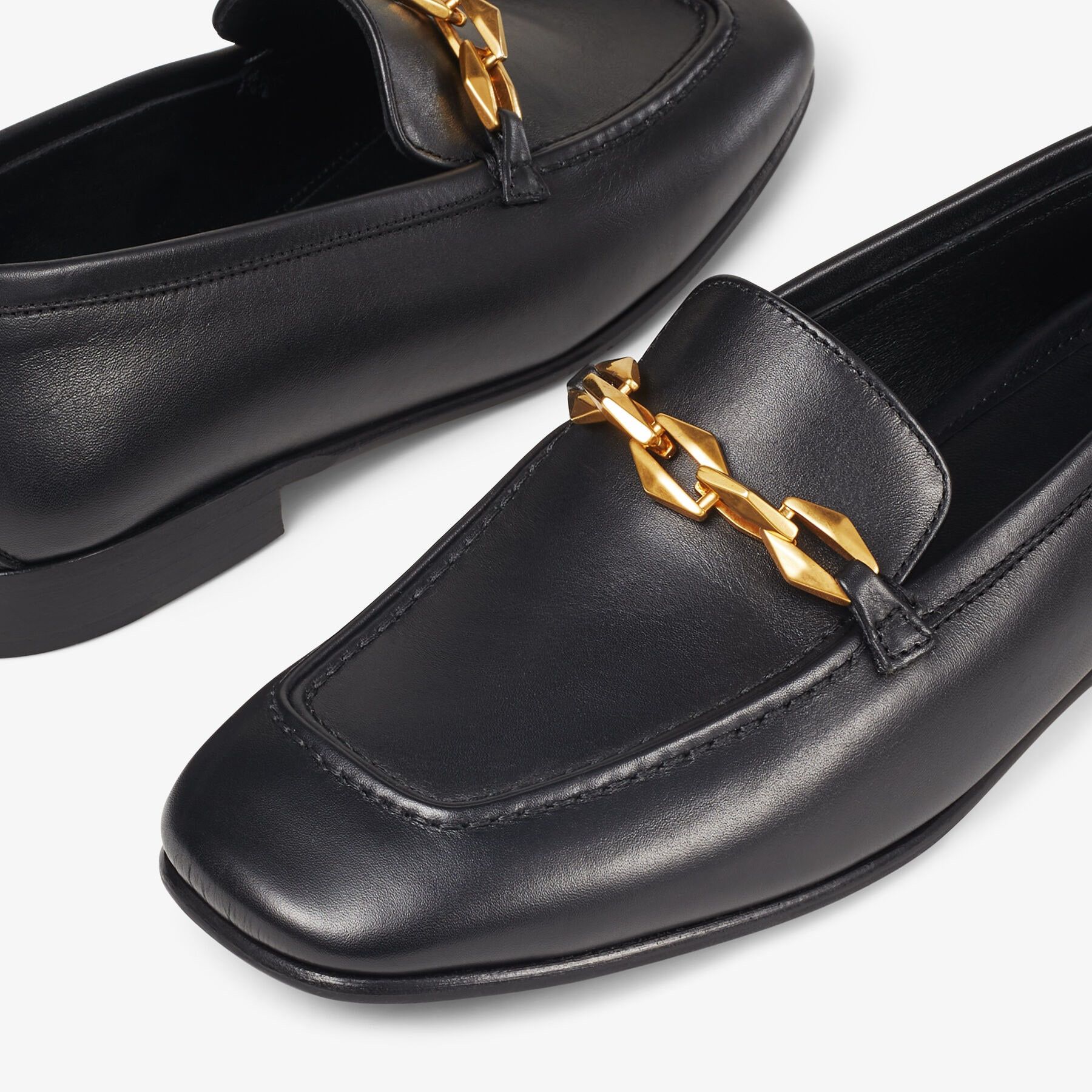 Jimmy Choo o1s22i1n1024 Tilda Loafers in Black Size US 9 / IT 39 - 4 Thumbnail